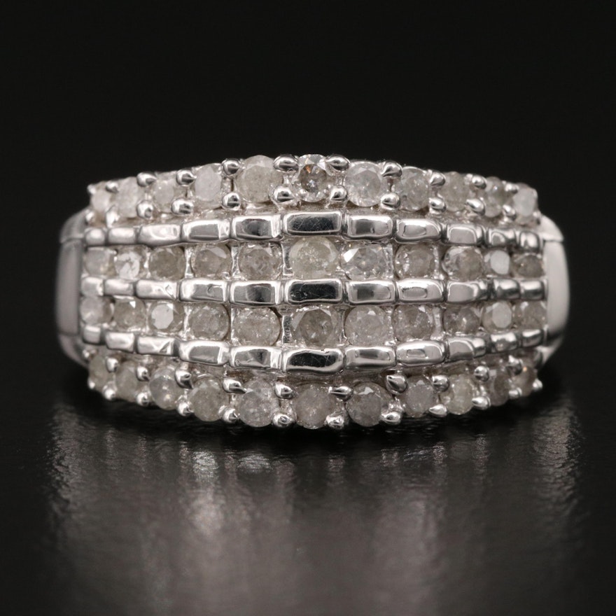 10K Multi-Row Diamond Ring