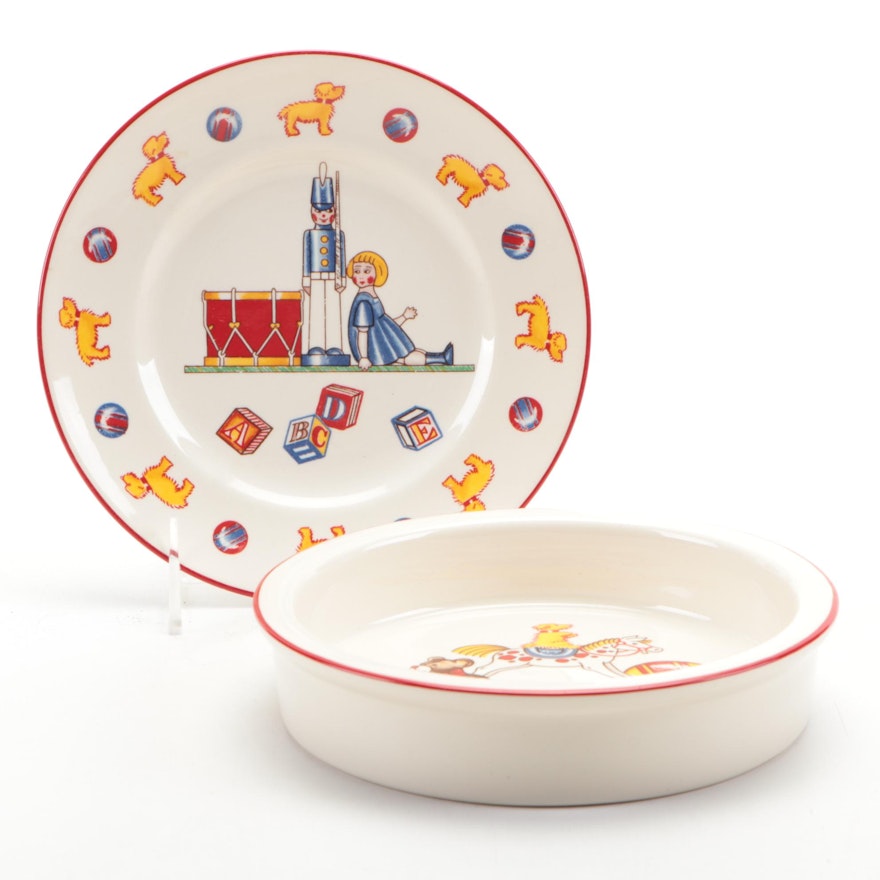 Mason's English Ironstone for Tiffany & Co. "Tiffany Toys" Bowl and Plate