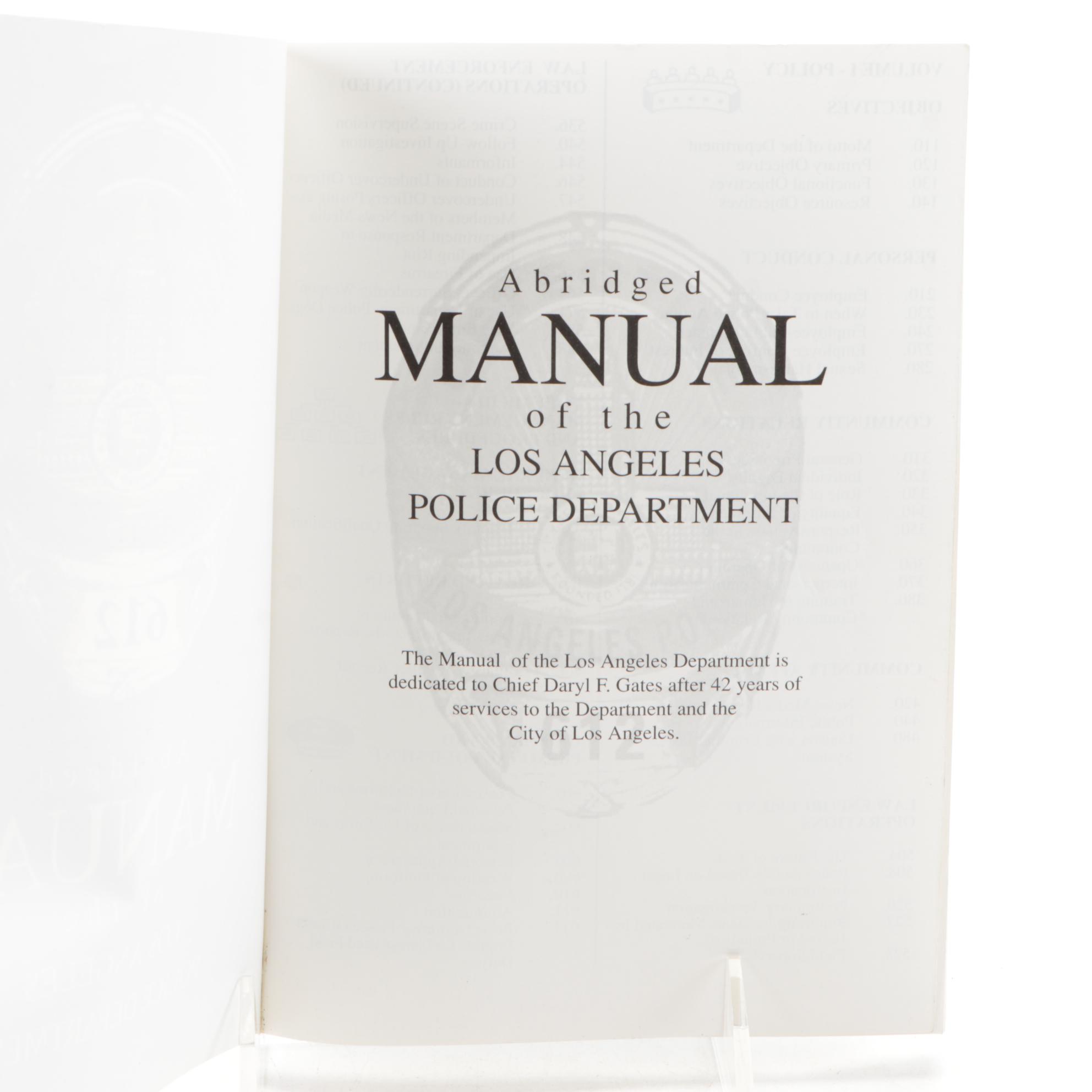 Motorola "Astro" Handheld Two-Way Radio and LAPD Manual