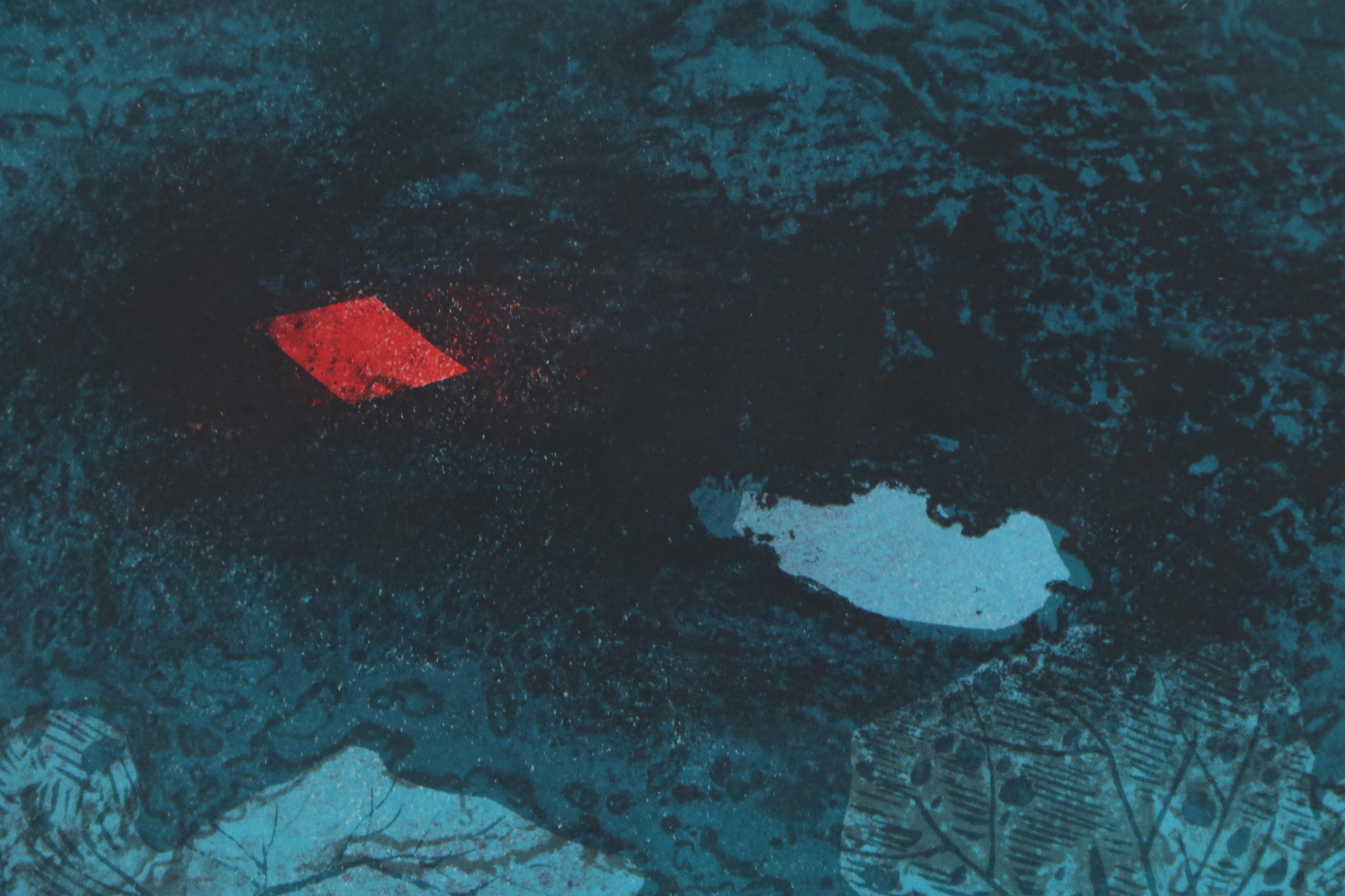 Hoi Lebadang Lithograph of Figures on Horseback