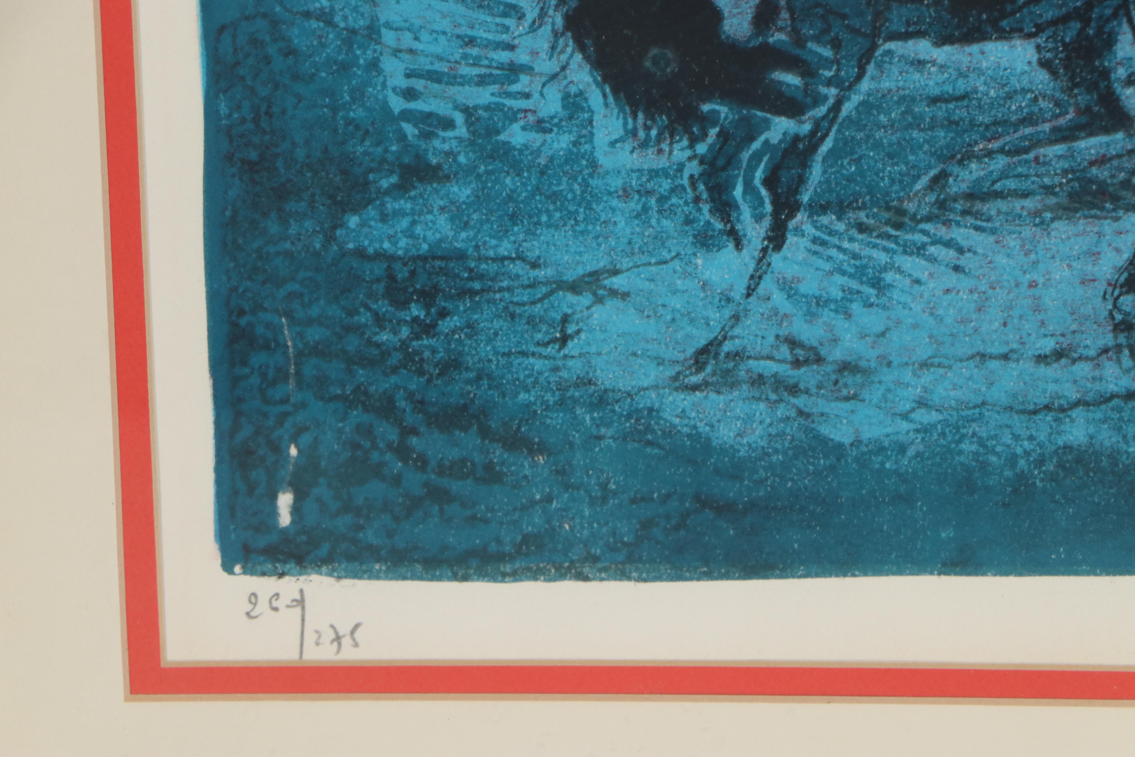 Hoi Lebadang Lithograph of Figures on Horseback