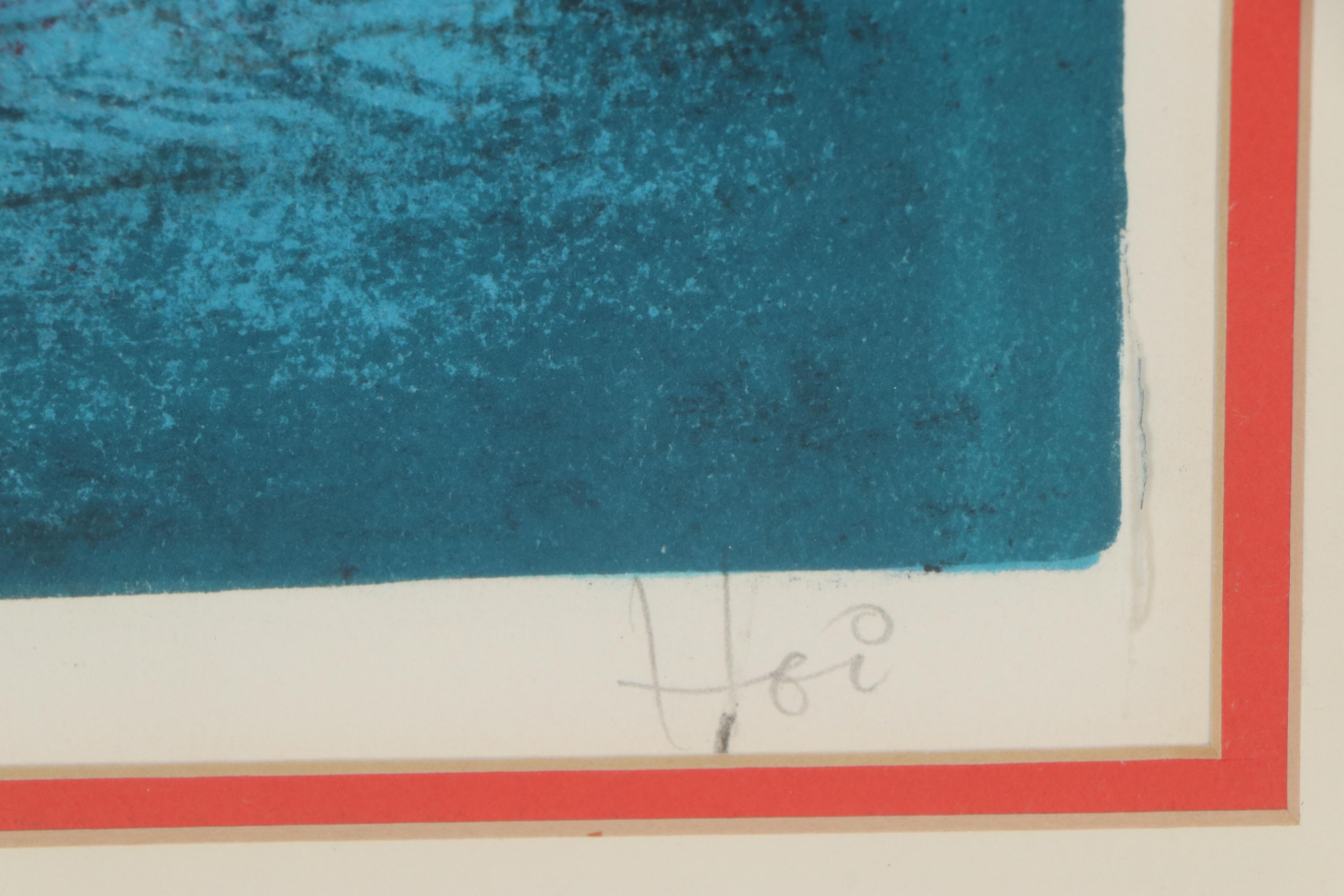 Hoi Lebadang Lithograph of Figures on Horseback