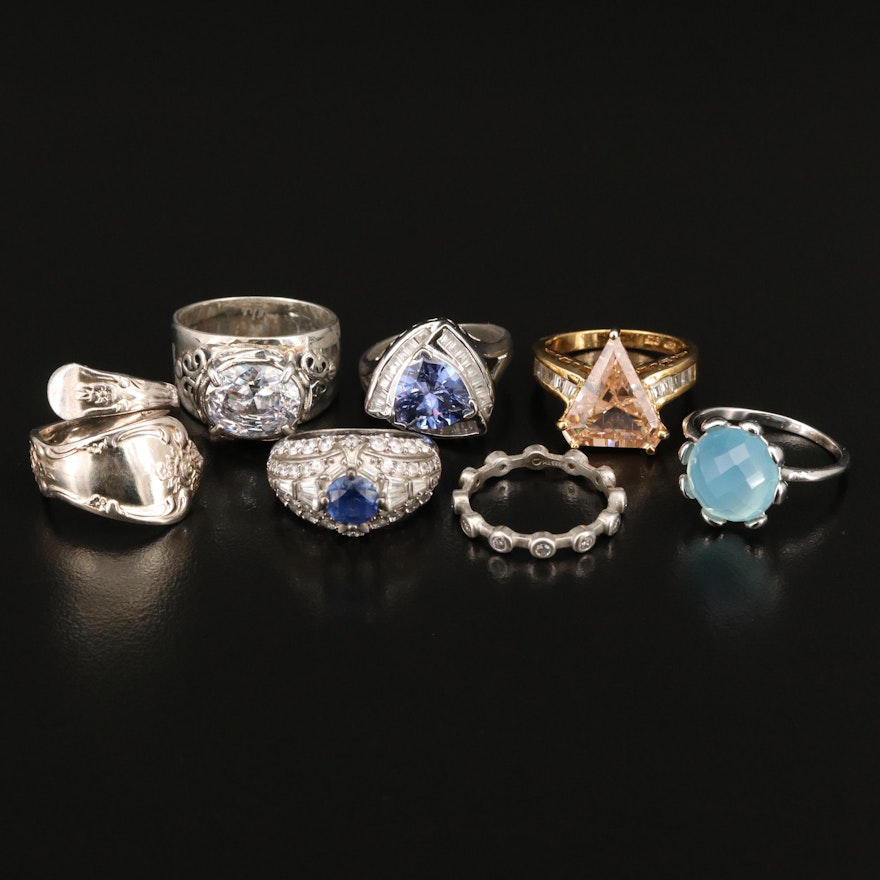 Gemstone Rings Including Sterling Silver