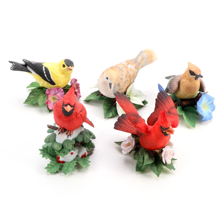 Lenox "Garden Birds" and "Christmas Birds" Porcelain Figurines