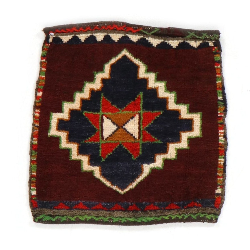 1'9 x 1'10 Hand-Knotted Persian Kurdish Rug, 1930s