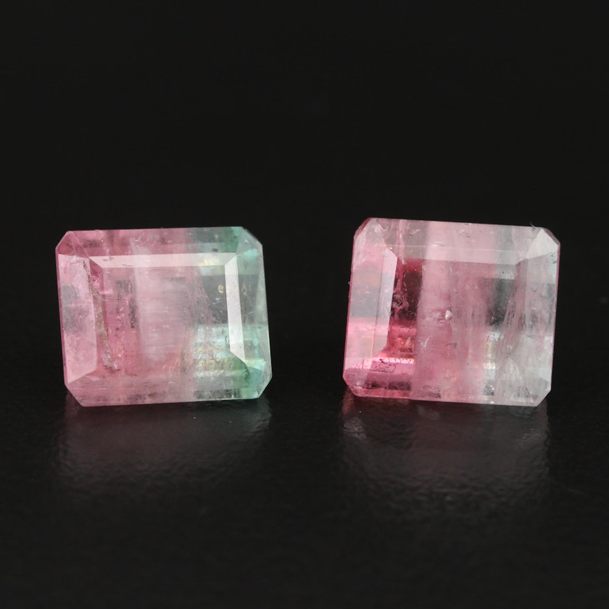 Loose 15.02 CTW Bi Color Tourmaline