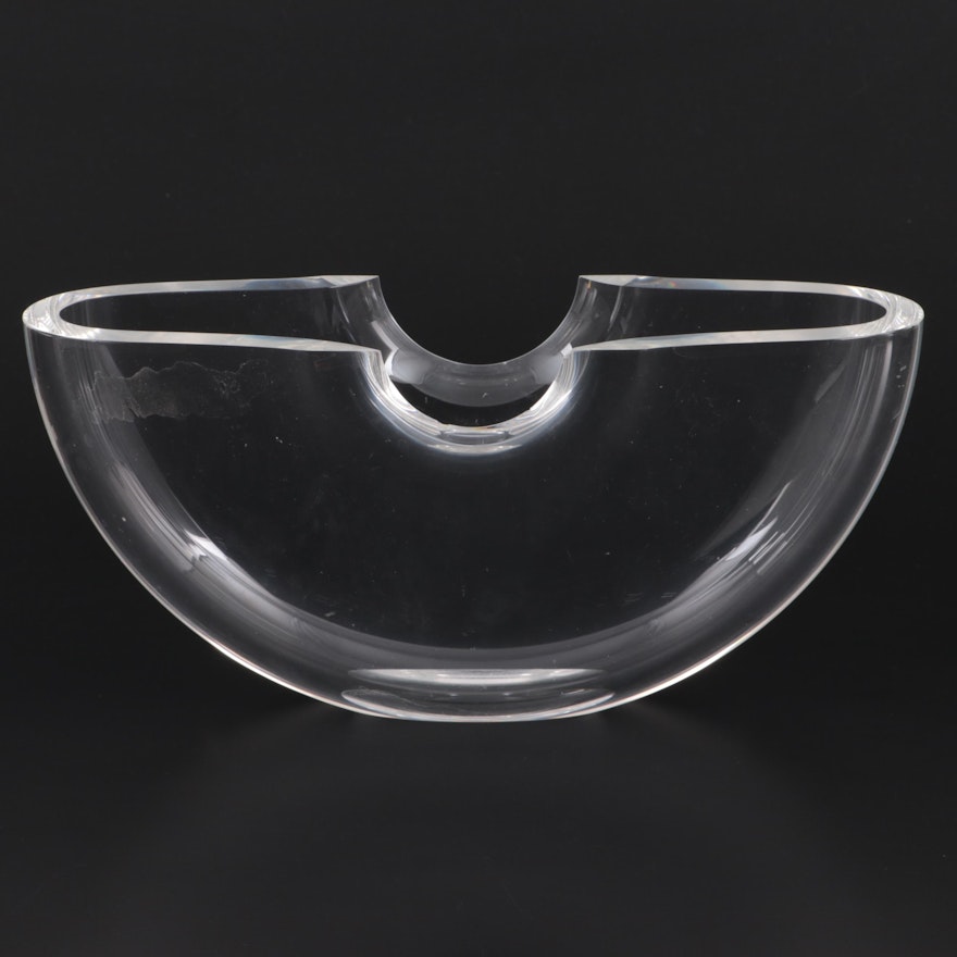 Steuben Art Glass "Equinox" Crystal Centerpiece Bowl Designed by Neil Cohen