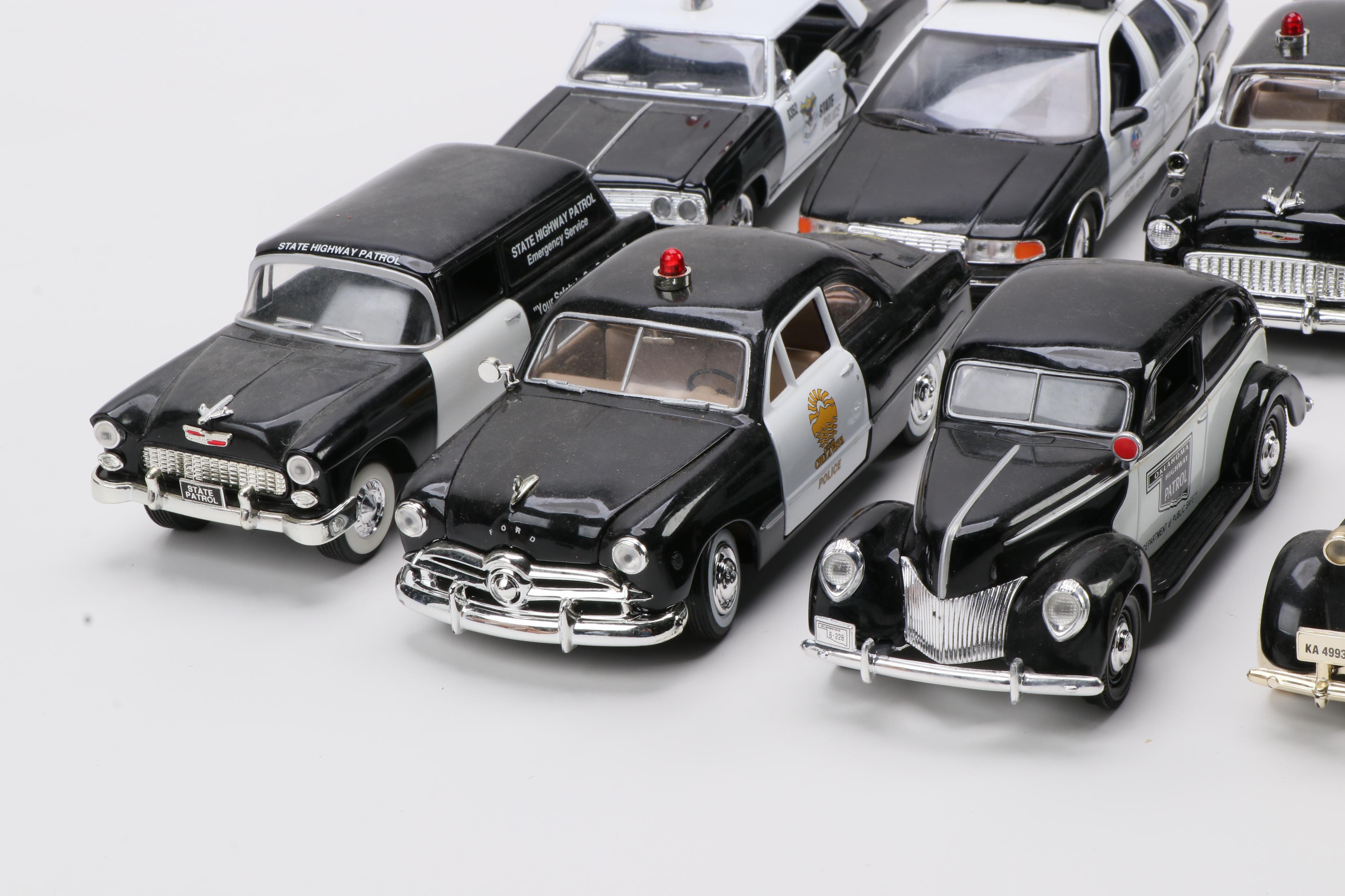 Diecast Model Police Car Collection, Including 1957 Chevy and More