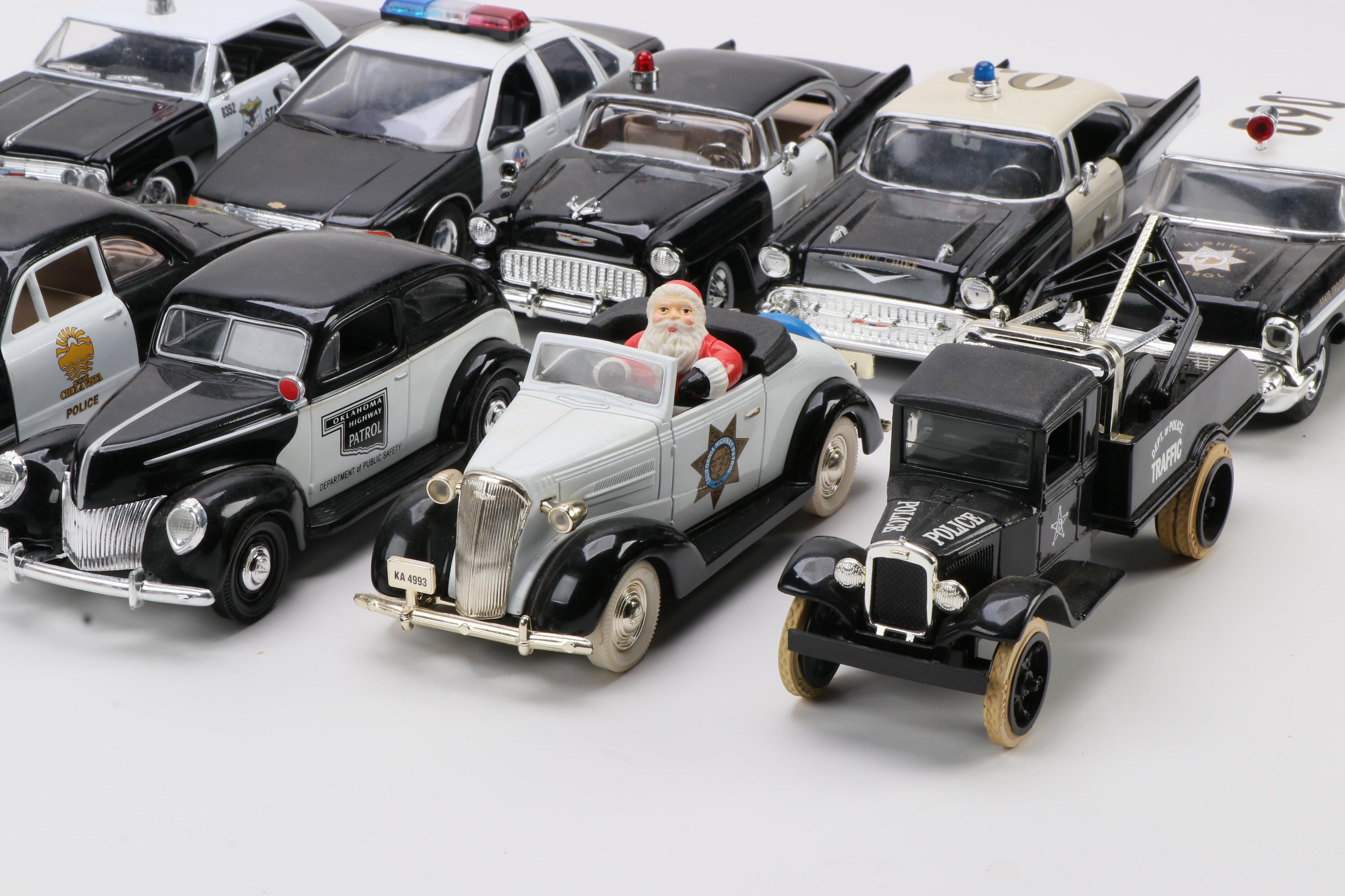 Diecast Model Police Car Collection, Including 1957 Chevy and More