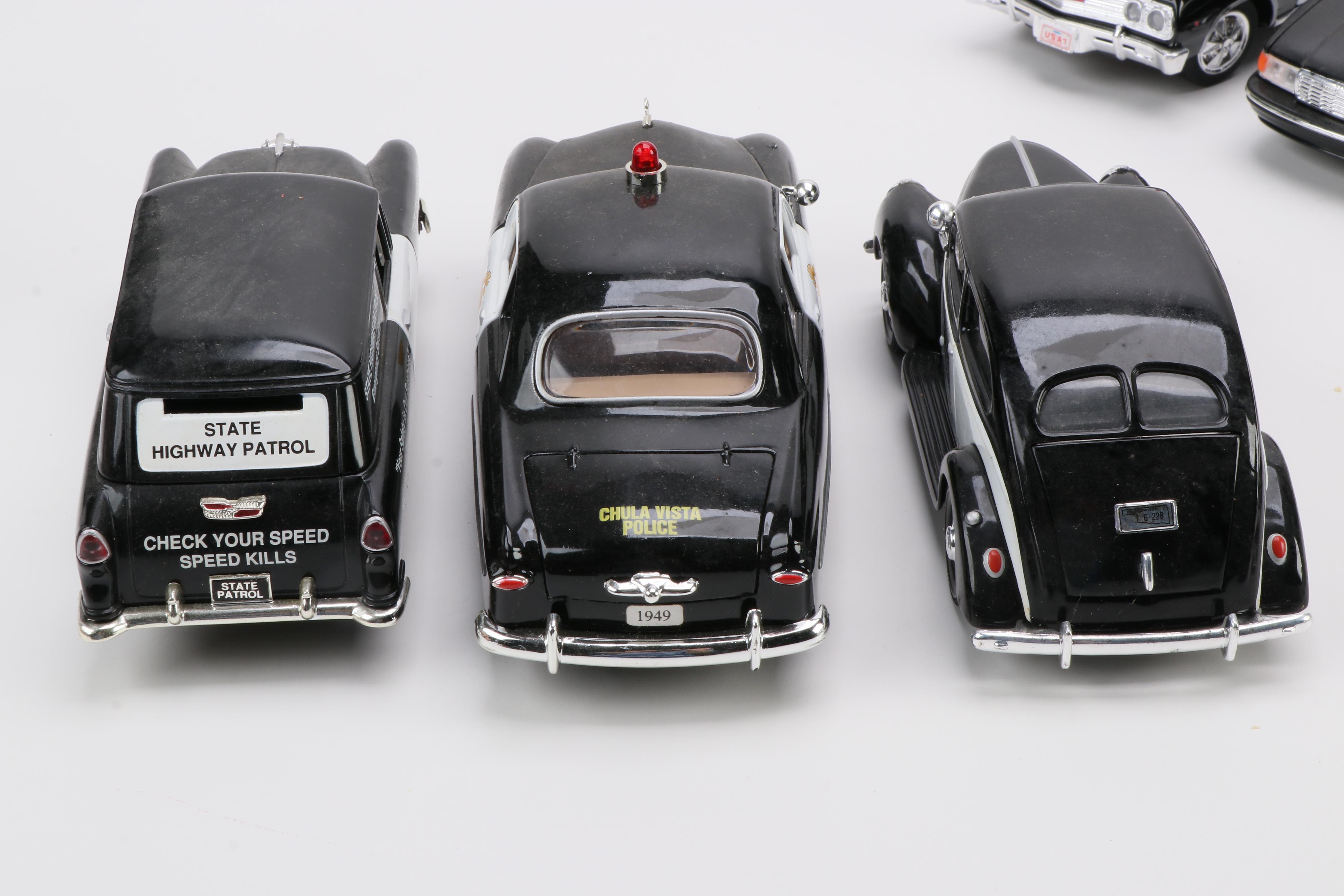Diecast Model Police Car Collection, Including 1957 Chevy and More