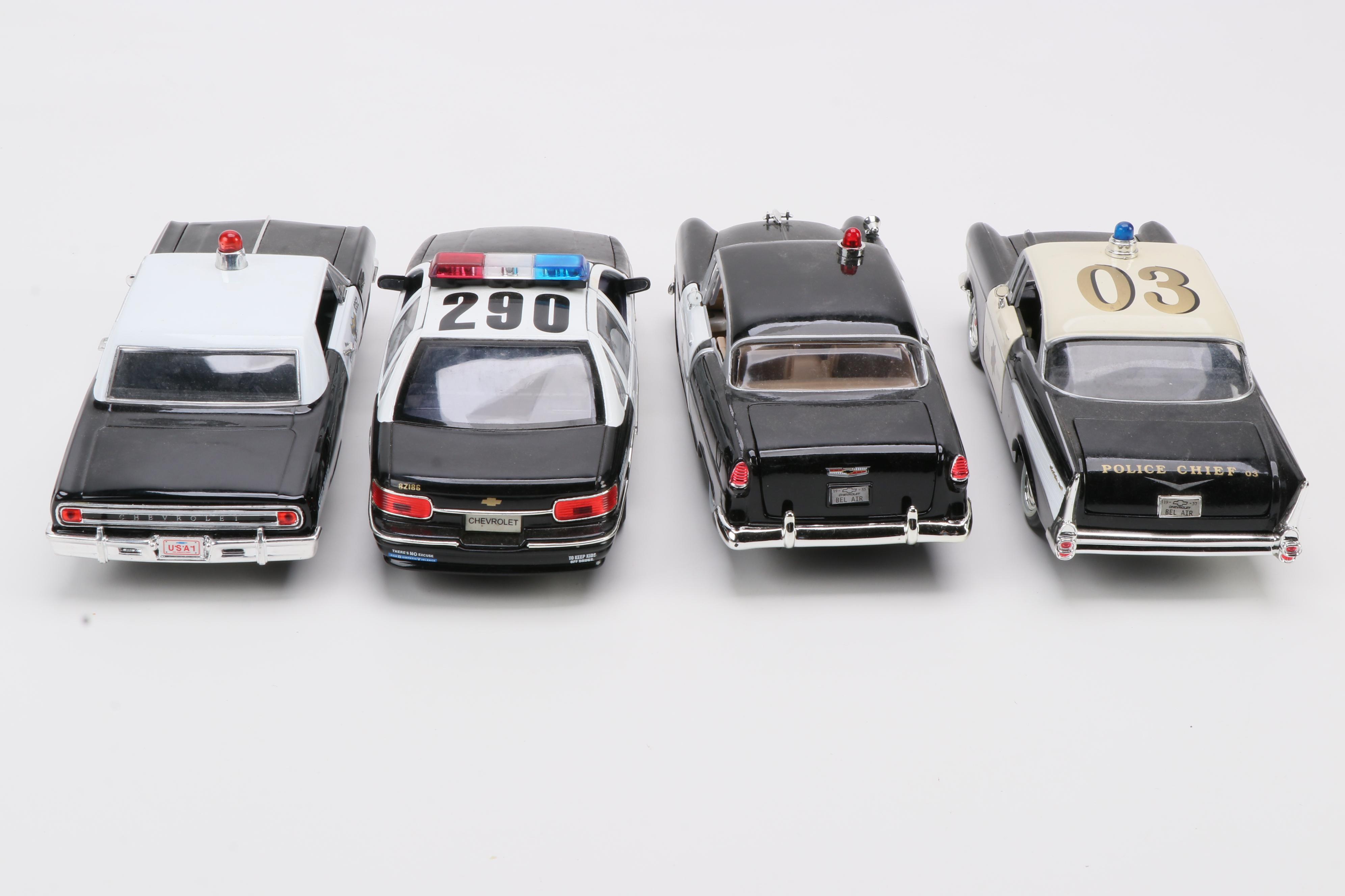 Diecast Model Police Car Collection, Including 1957 Chevy and More