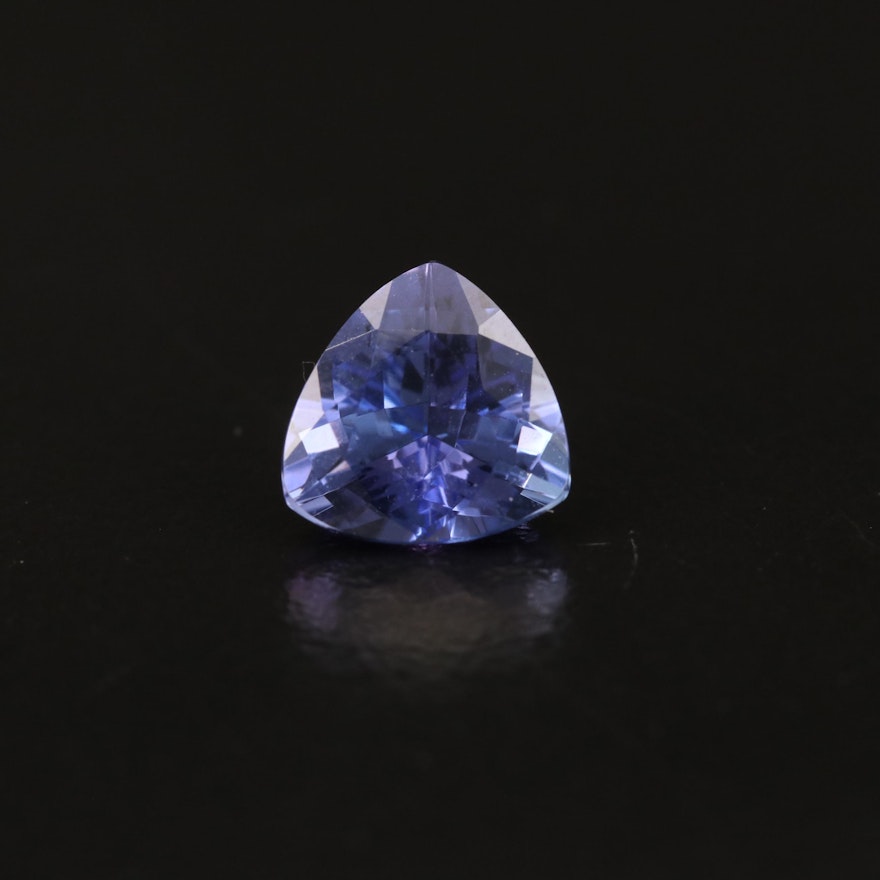 Loose 1.99 CT Trillion Faceted Tanzanite