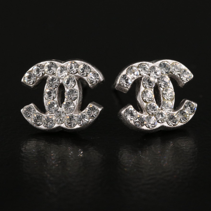 Chanel Logo Stud Earrings