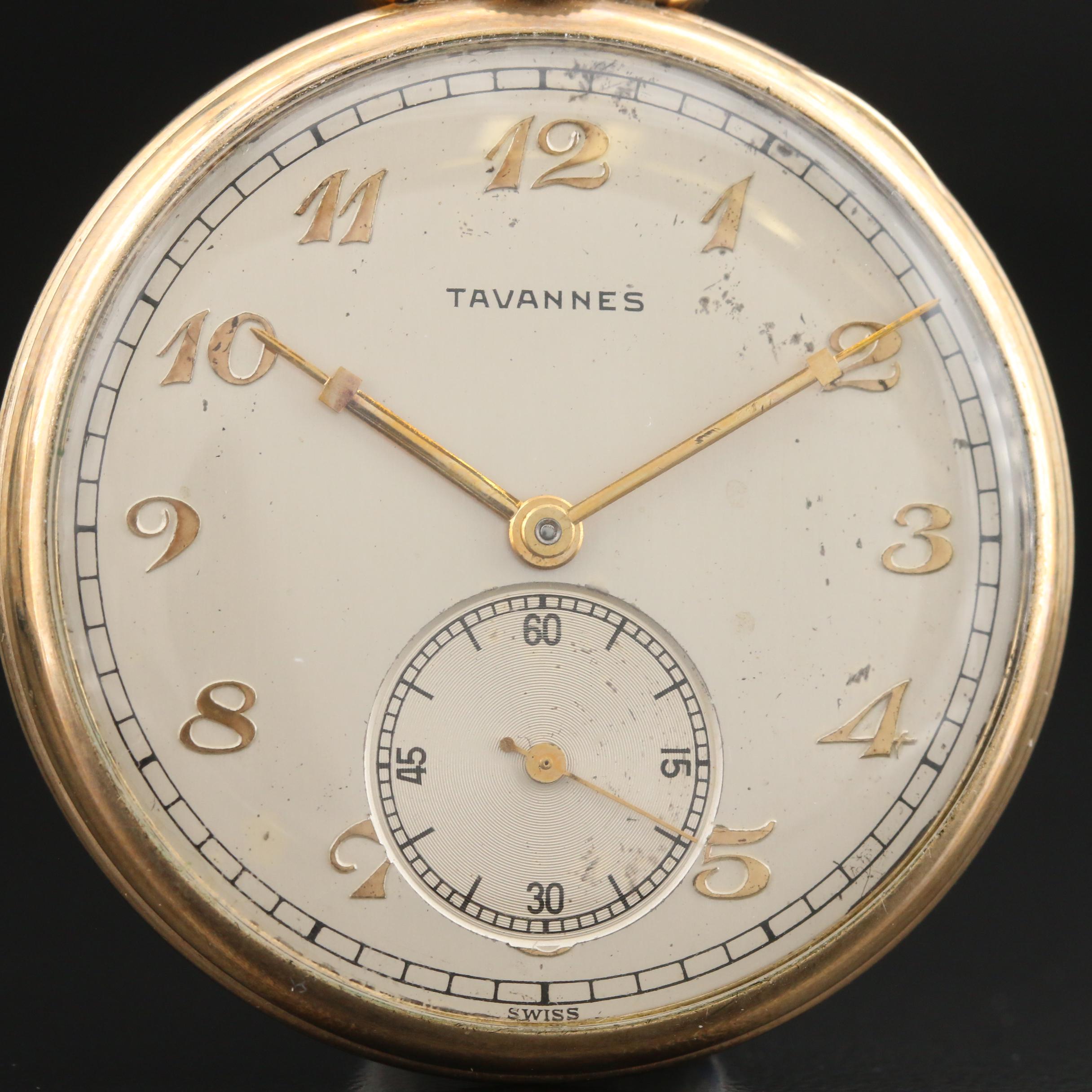 Tavannes 10K Gold Filled Pocket Watch