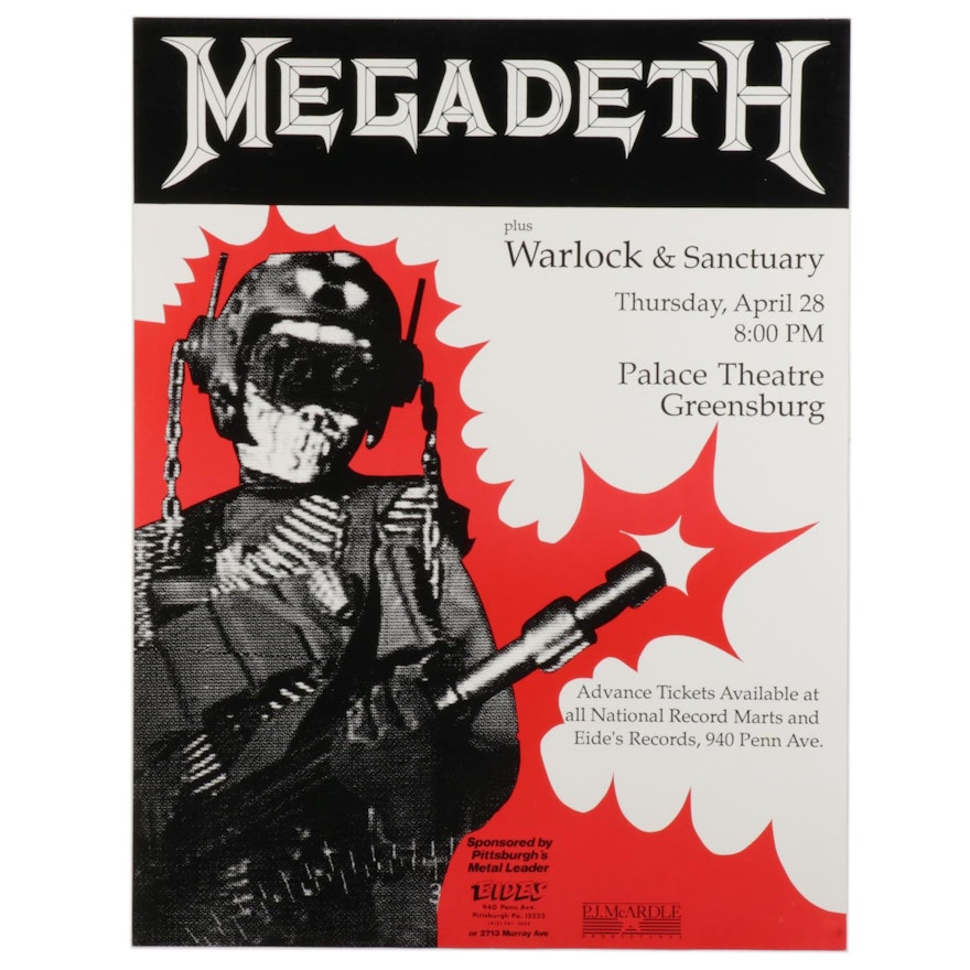 Megadeth Pittsburgh Rock 'N Roll Expo Poster