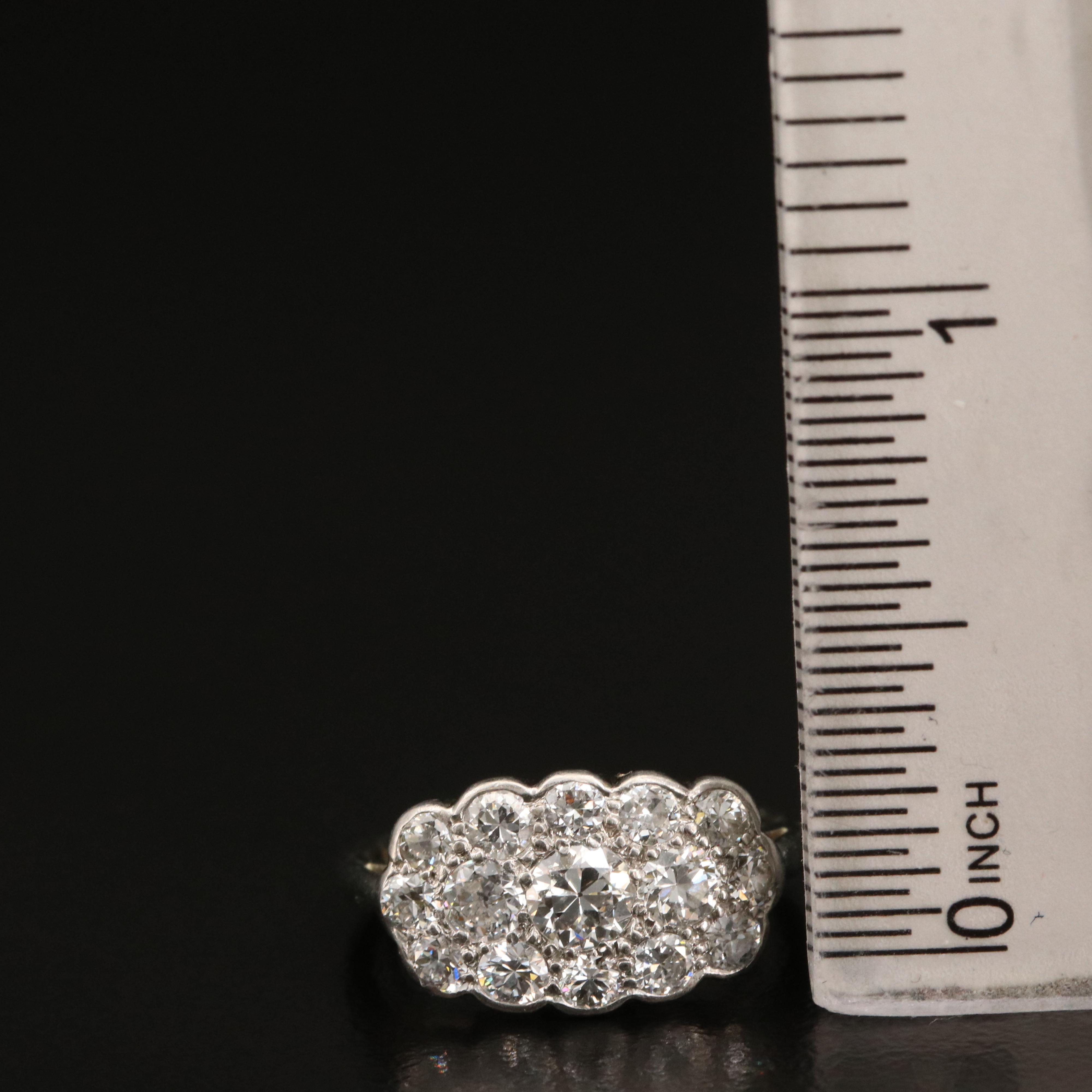 Vintage Platinum, 18K and 14K 1.30 CTW Diamond Ring