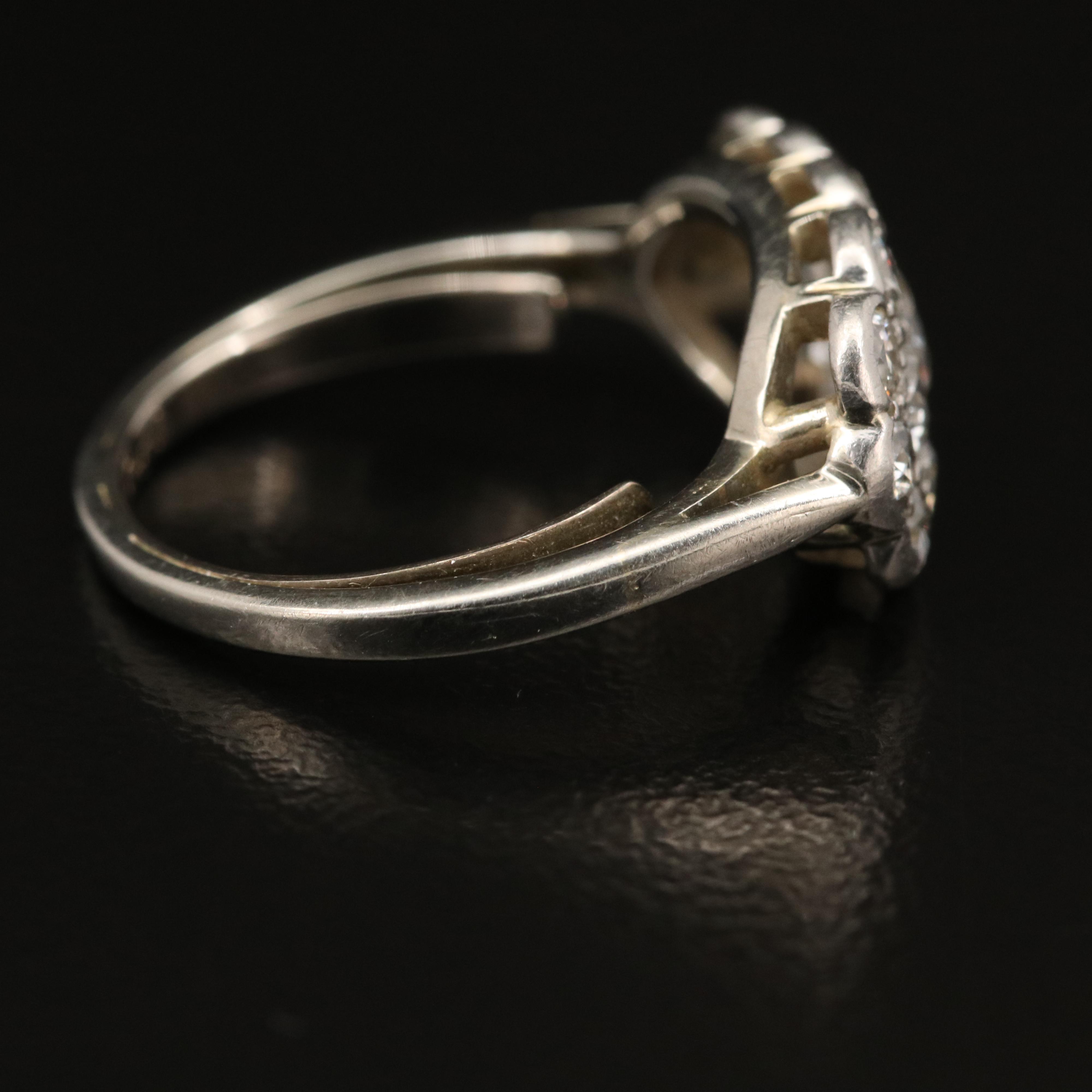 Vintage Platinum, 18K and 14K 1.30 CTW Diamond Ring