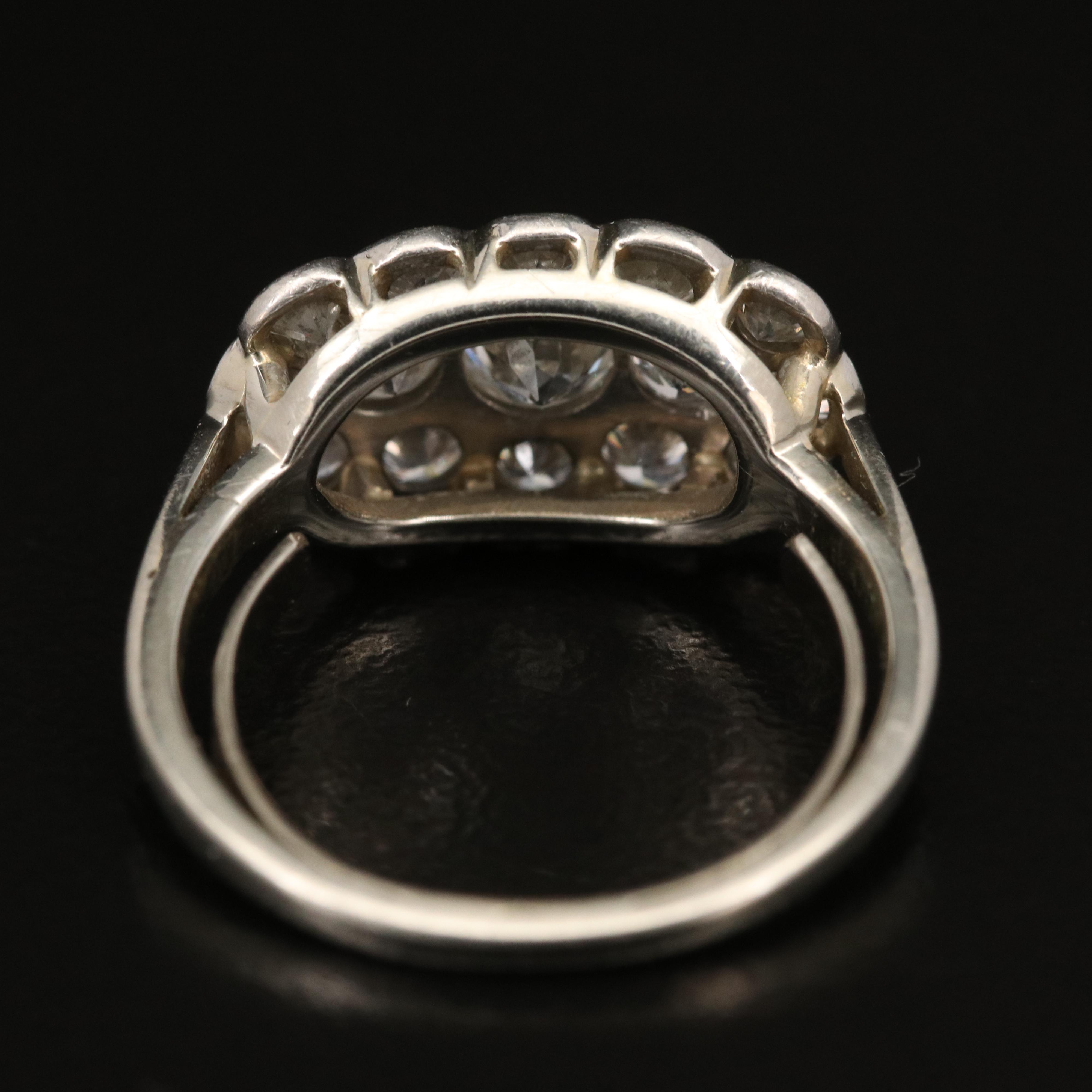 Vintage Platinum, 18K and 14K 1.30 CTW Diamond Ring