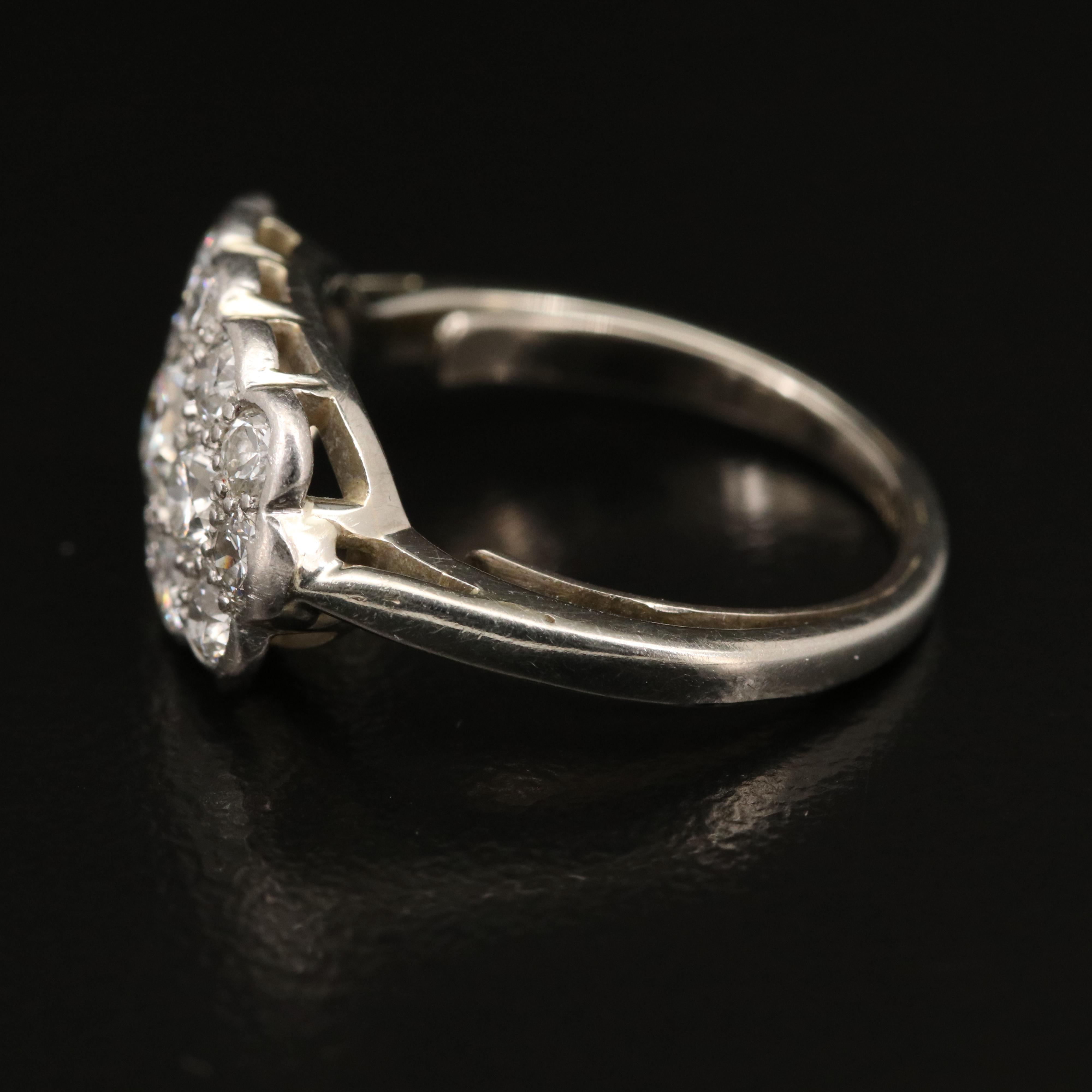 Vintage Platinum, 18K and 14K 1.30 CTW Diamond Ring