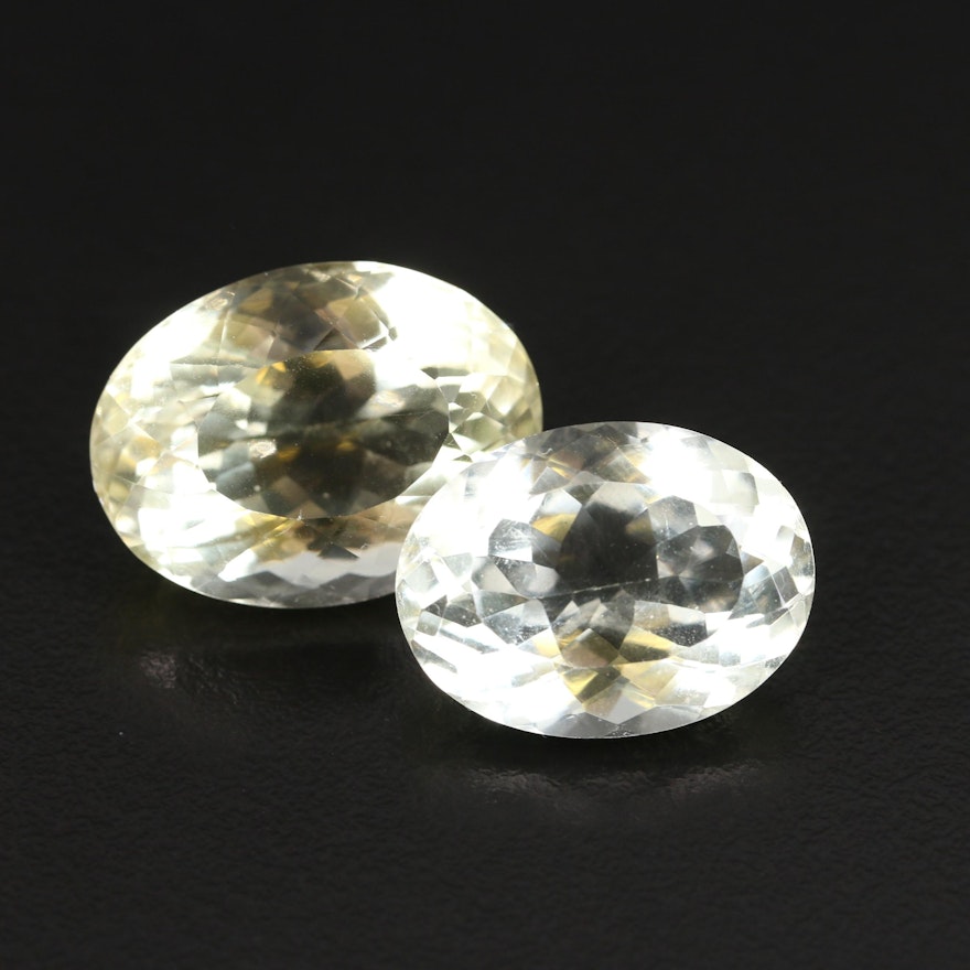 Loose 43.98 CTW Oval Faceted Citrines