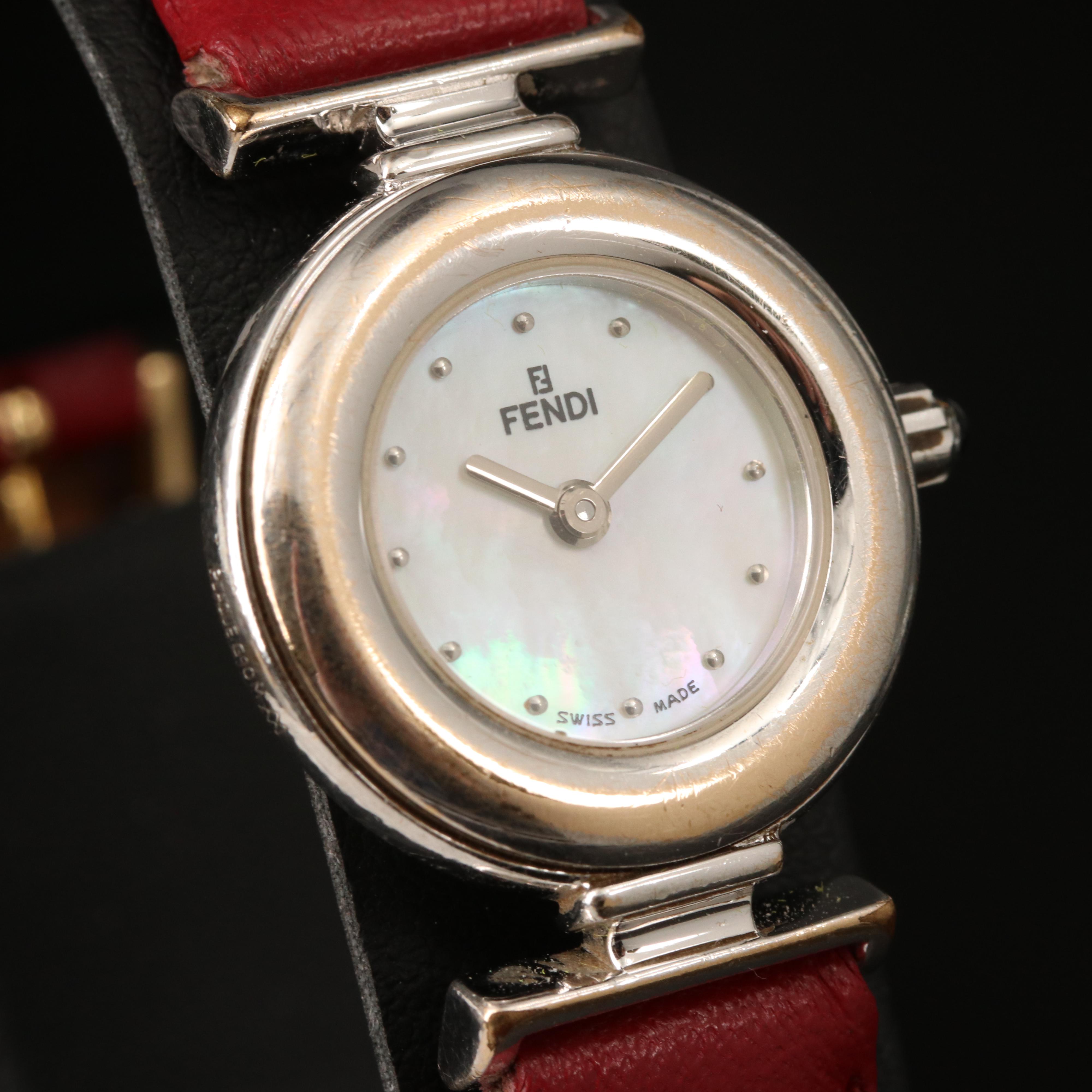 Swiss Fendi Mother of Pearl Watch