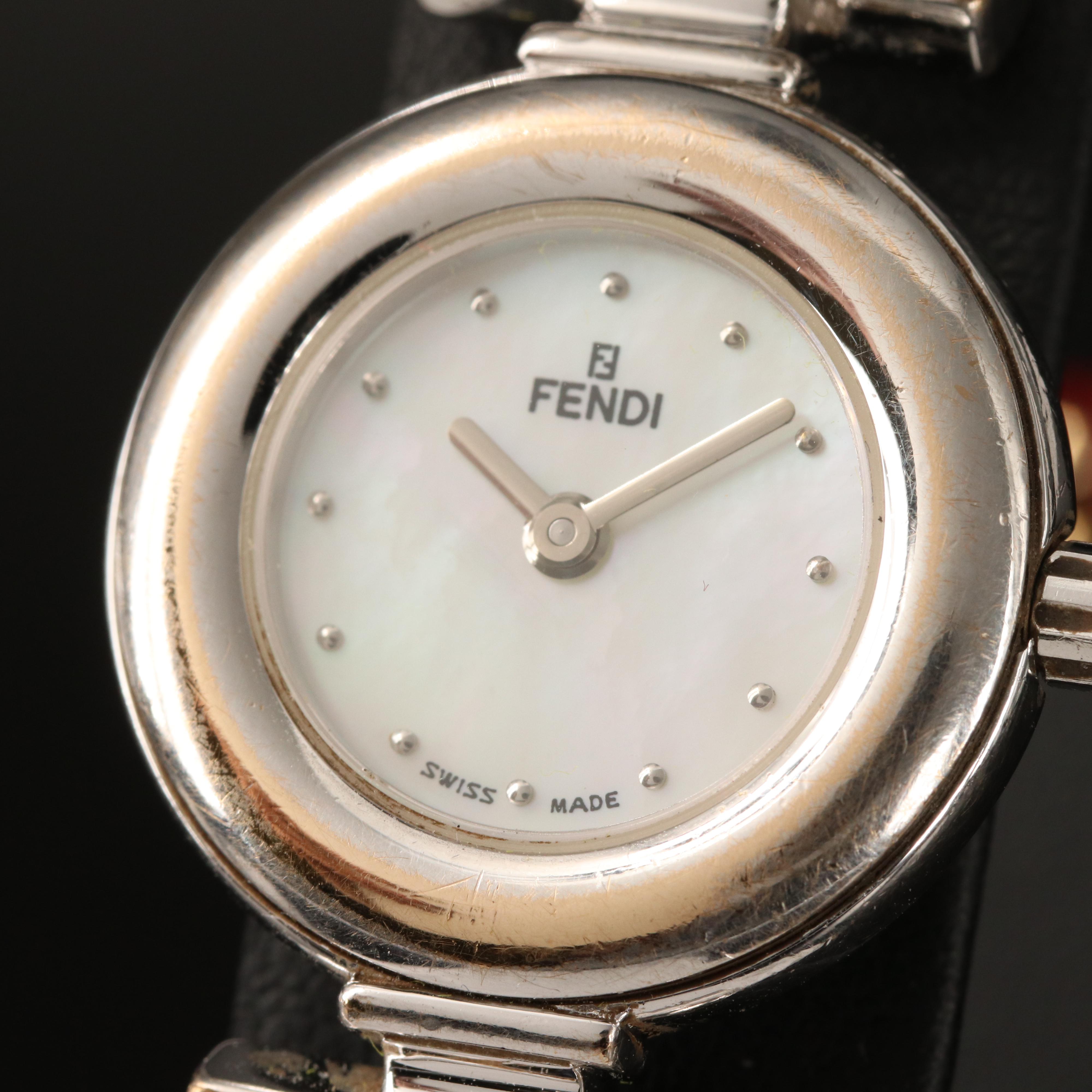Swiss Fendi Mother of Pearl Watch