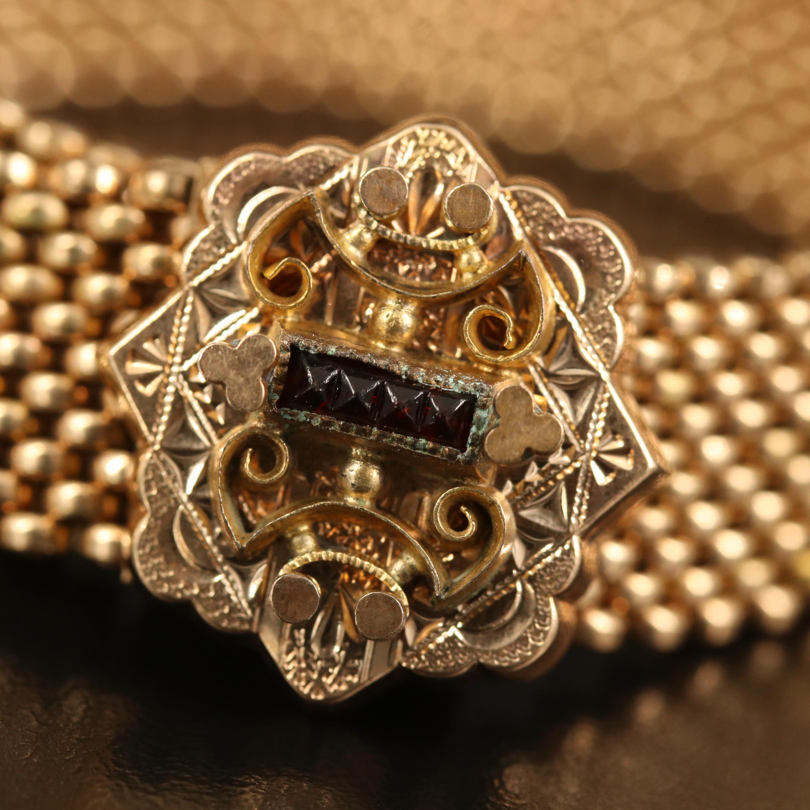 Mid Victorian Slide Bracelet with Foxtail Fringe