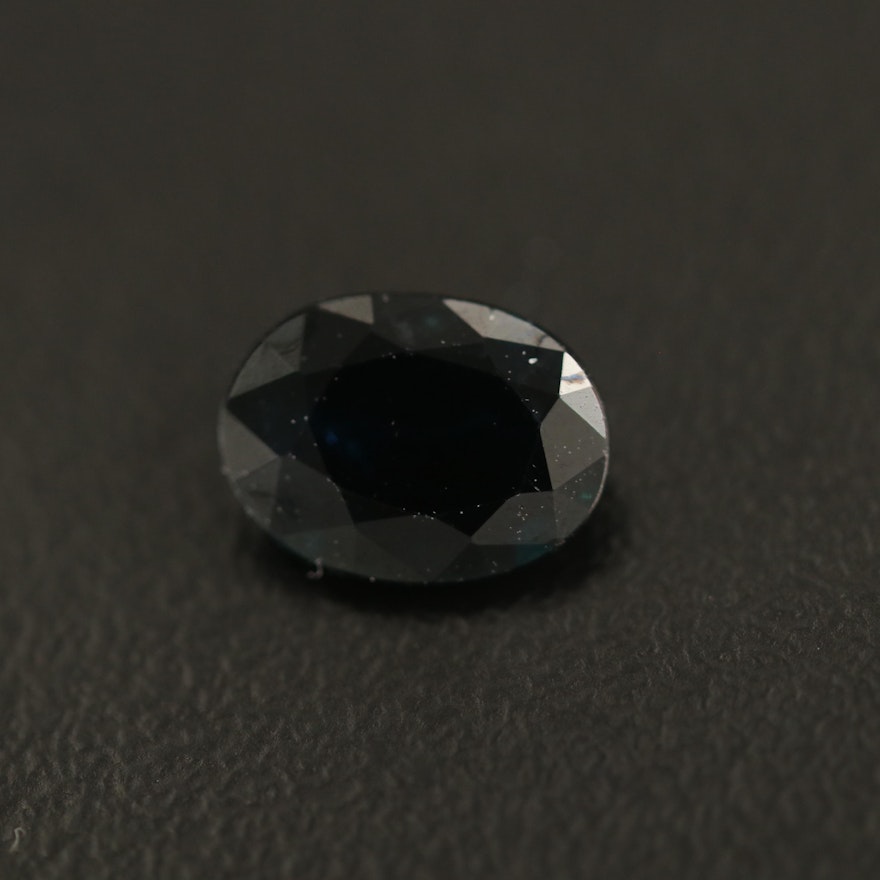 Loose 1.28 CT Oval Faceted Sapphire