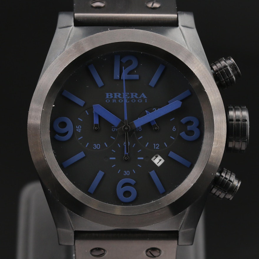 Brera Orologi Eterno Chronograph Stainless Steel Quartz Wristwatch