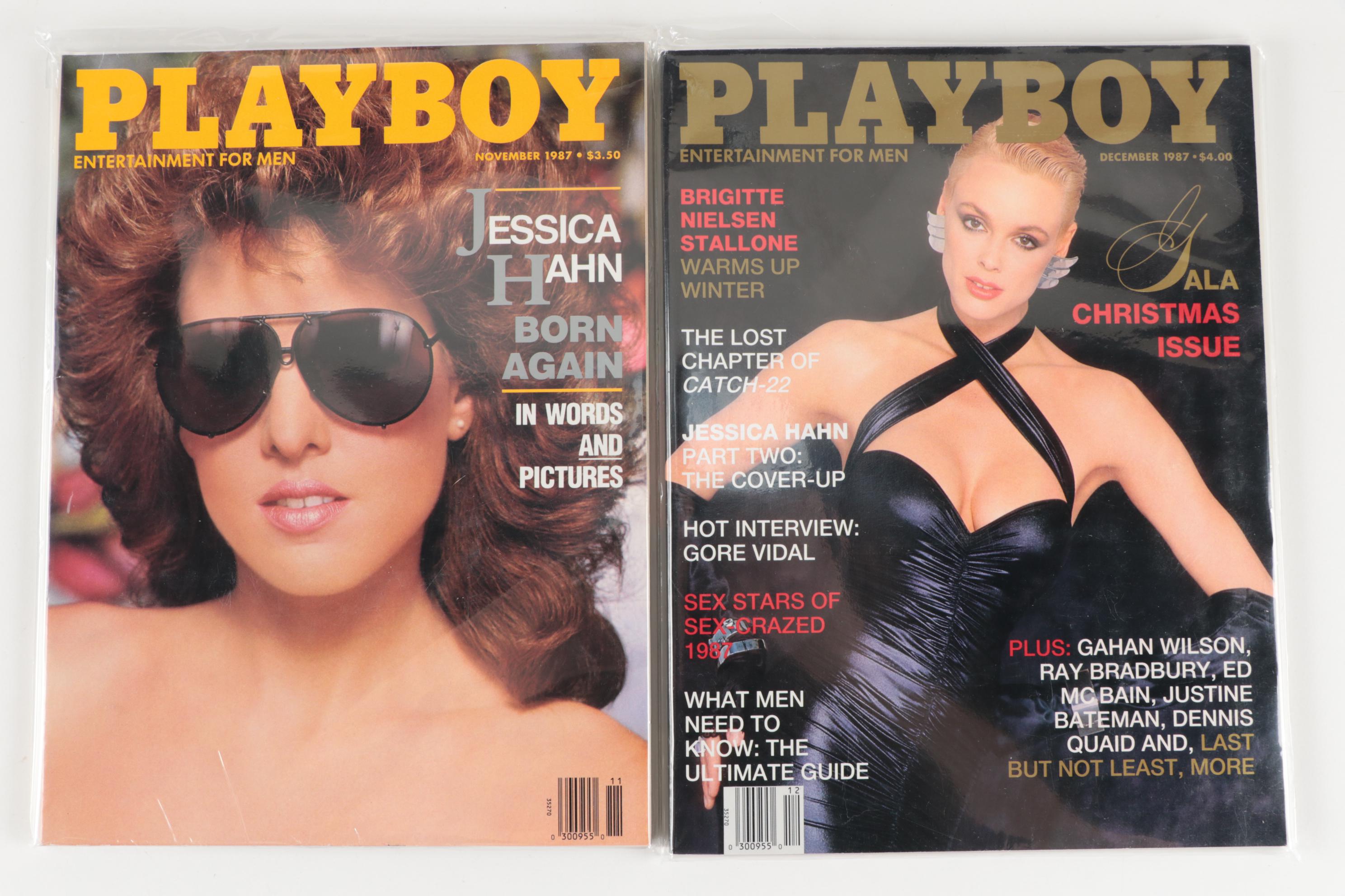 "Playboy" Magazines Featuring Stephanie Beacham and Others, 1987