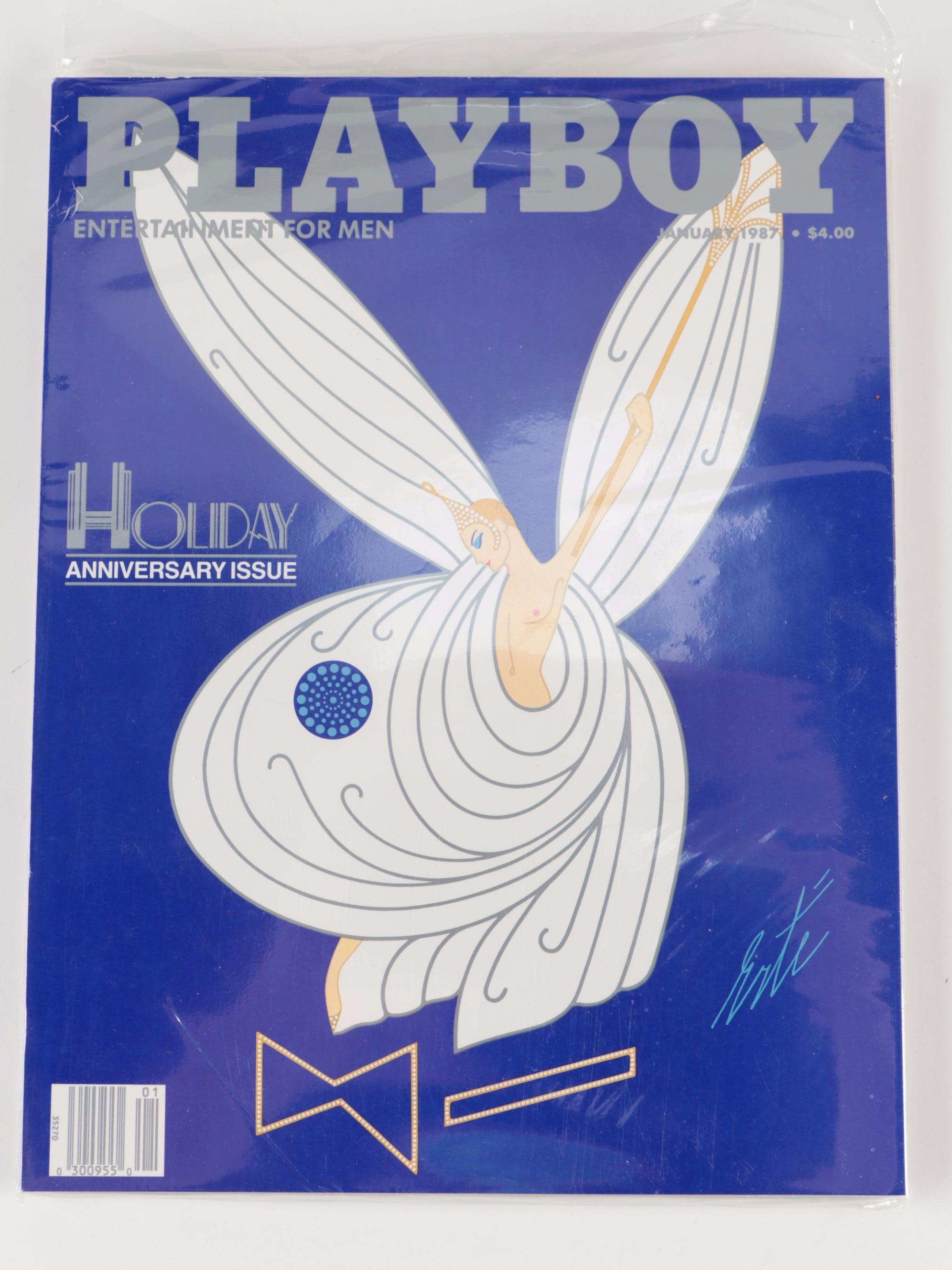 "Playboy" Magazines Featuring Stephanie Beacham and Others, 1987