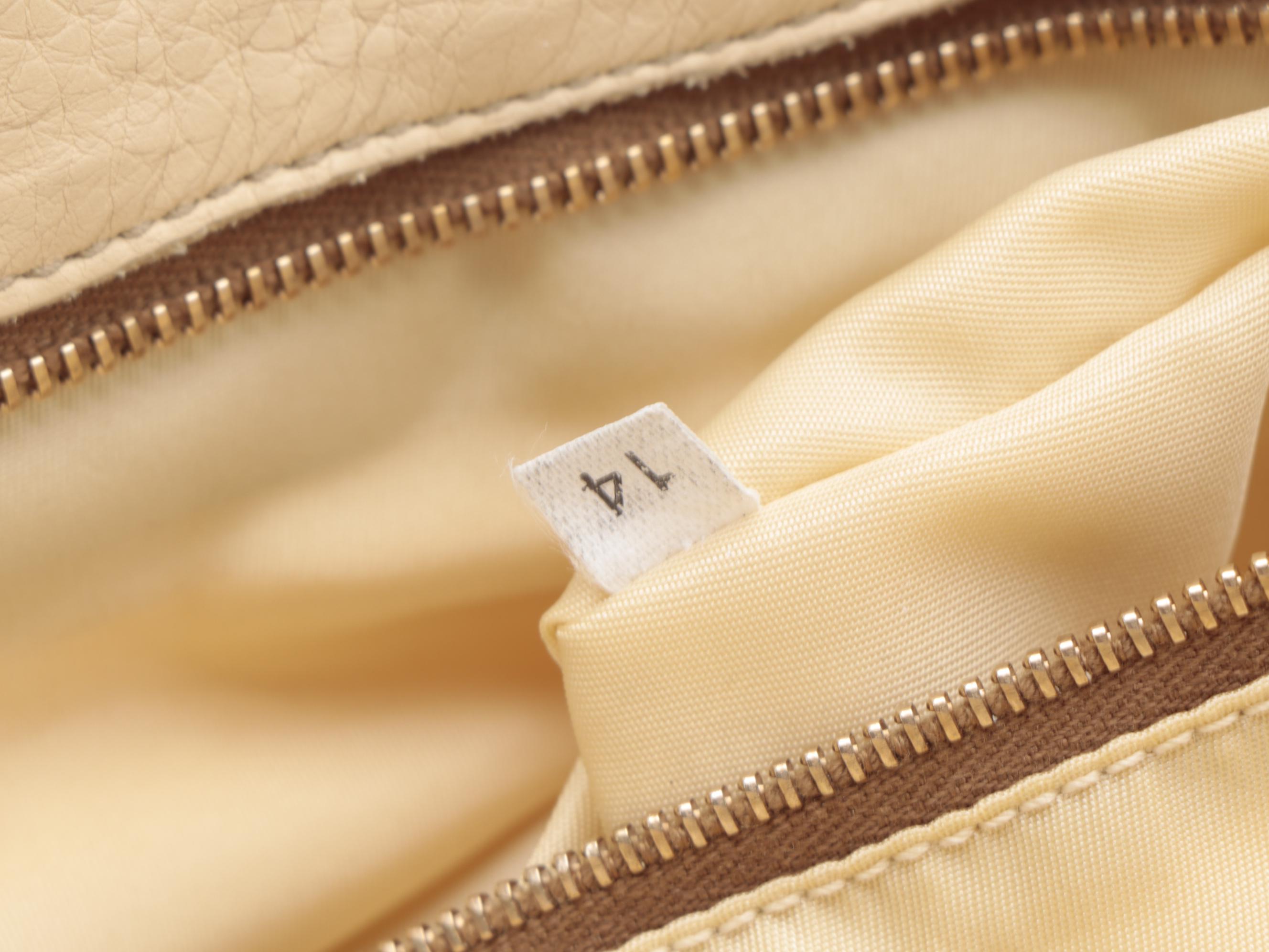 Prada Beige Tessuto Nylon Shoulder Bag with Leather Trim