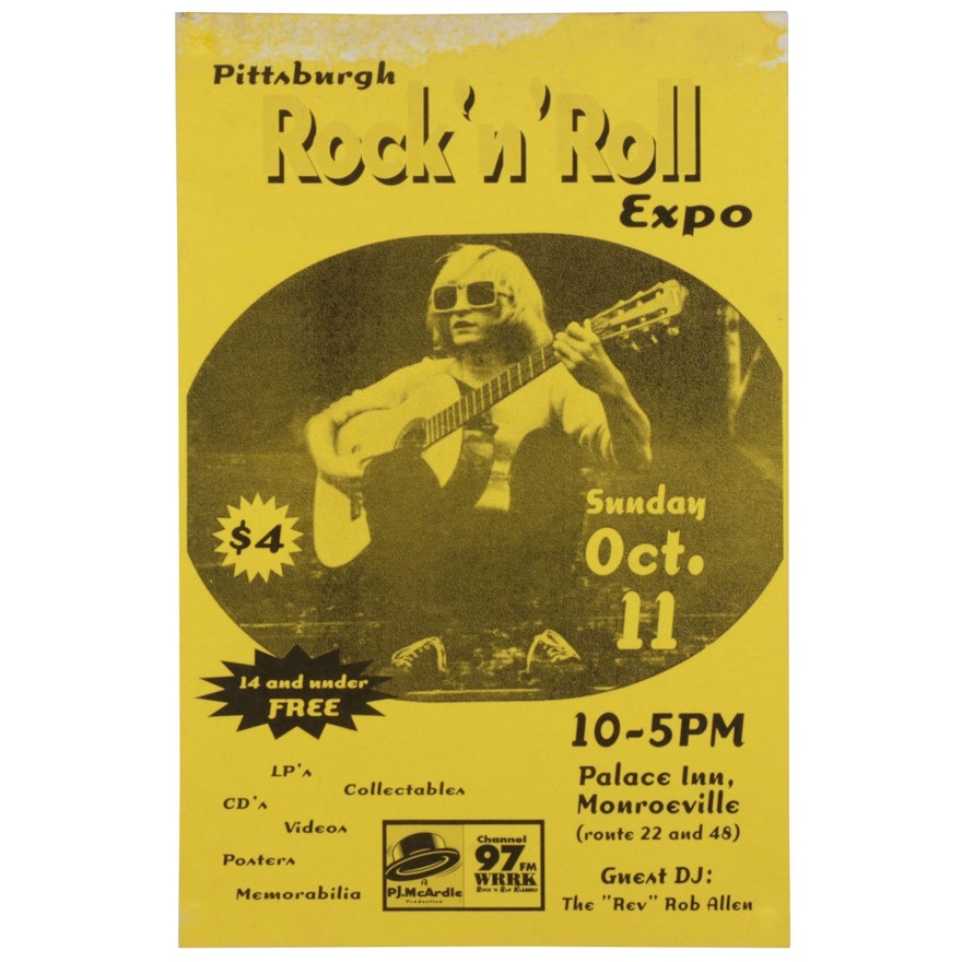 The "Rev" Rob Allen Themed Commemorative Pittsburgh Rock 'N Roll Expo Poster