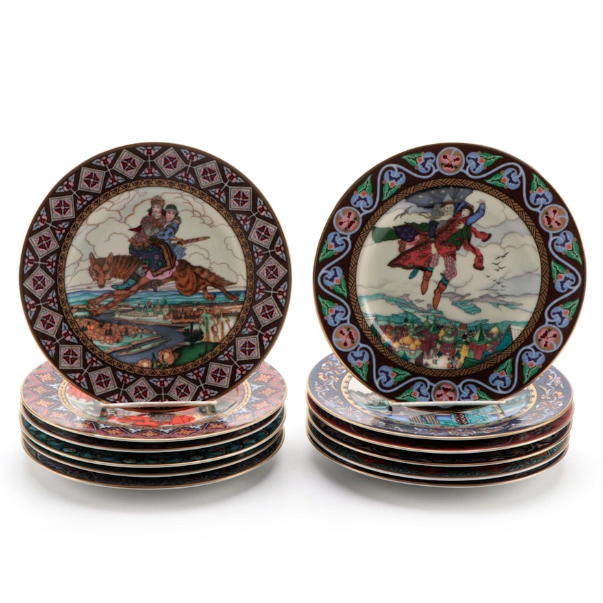 Heinrich Villeroy & Boch "The Russian Fairy Tales" Porcelain Collector Plates