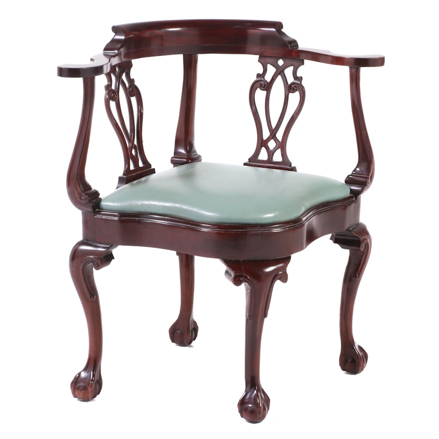 Hancock & Moore Chippendale Style Mahogany Corner Chair