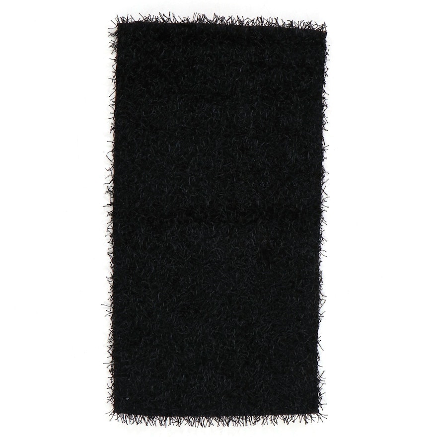 2'7 x 4'11 Hand-Tufted Indian Synthetic Shag Rug, 2010s