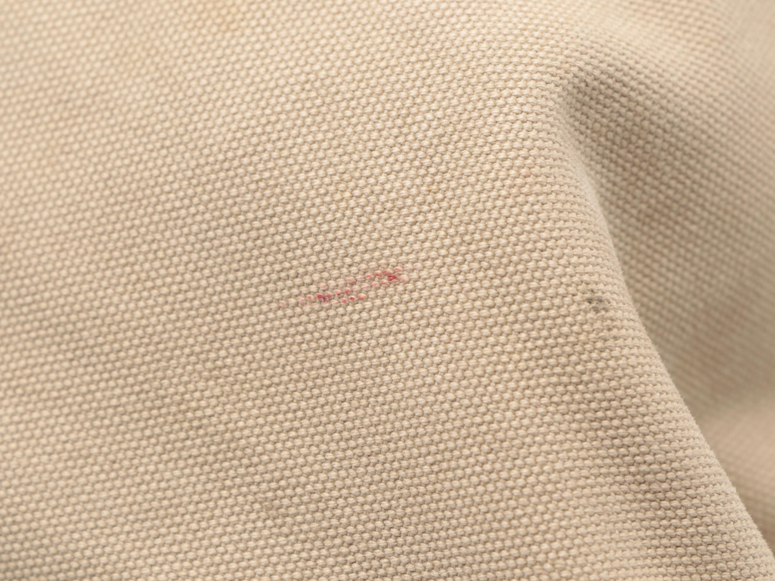 Prada Zippered Briefcase Bag in Canapa Canvas with Leather Trim