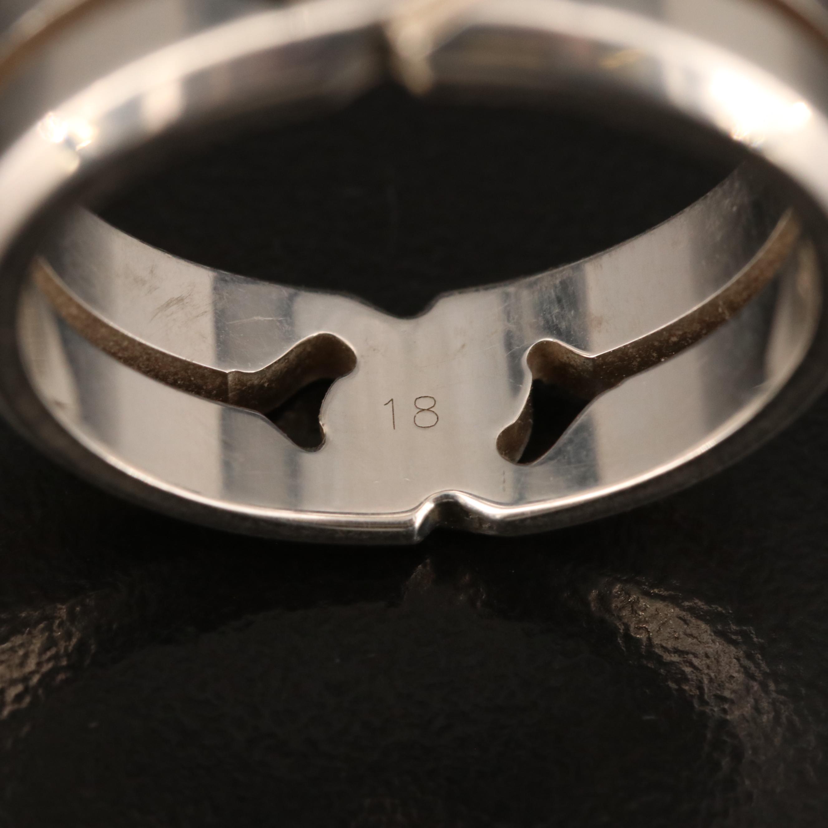 Gucci Sterling Band with Box, Ribbon, Pouch and Paperwork