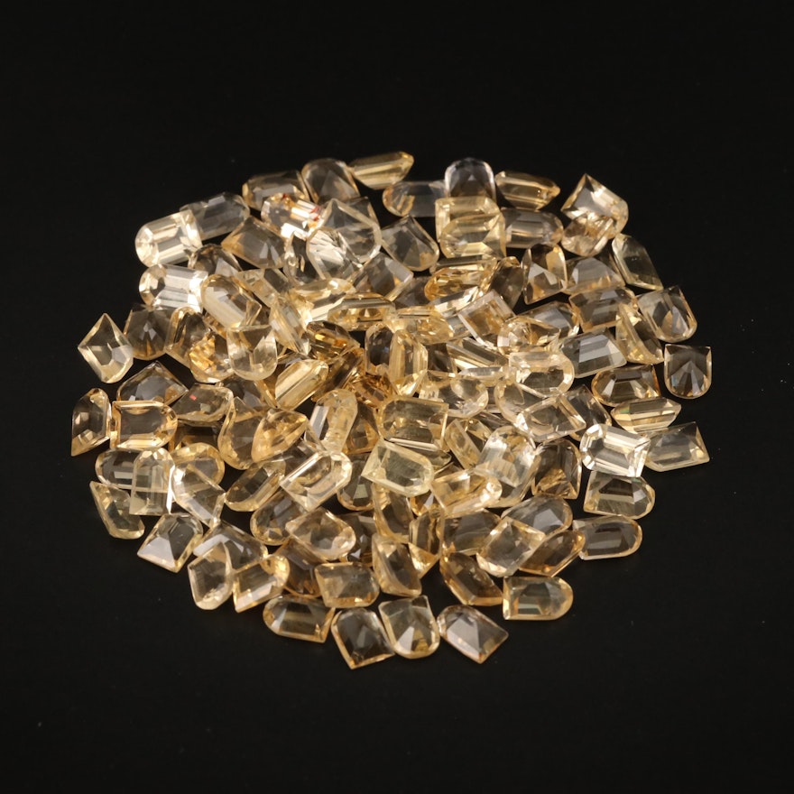 Loose 104.19 CTW Window Faceted Citrine