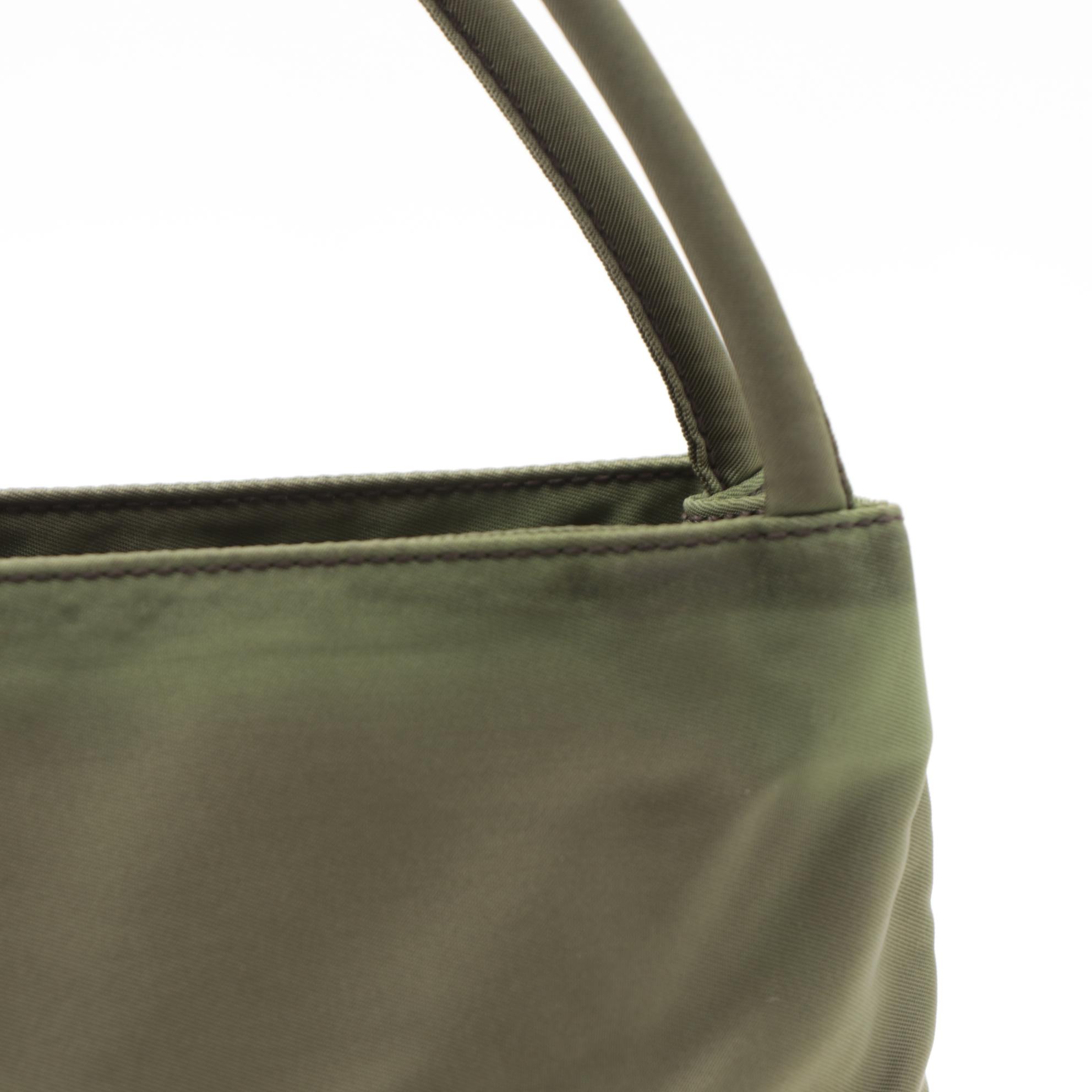 Prada Multi-Compartment Shoulder Bag in Green Tessuto Nylon
