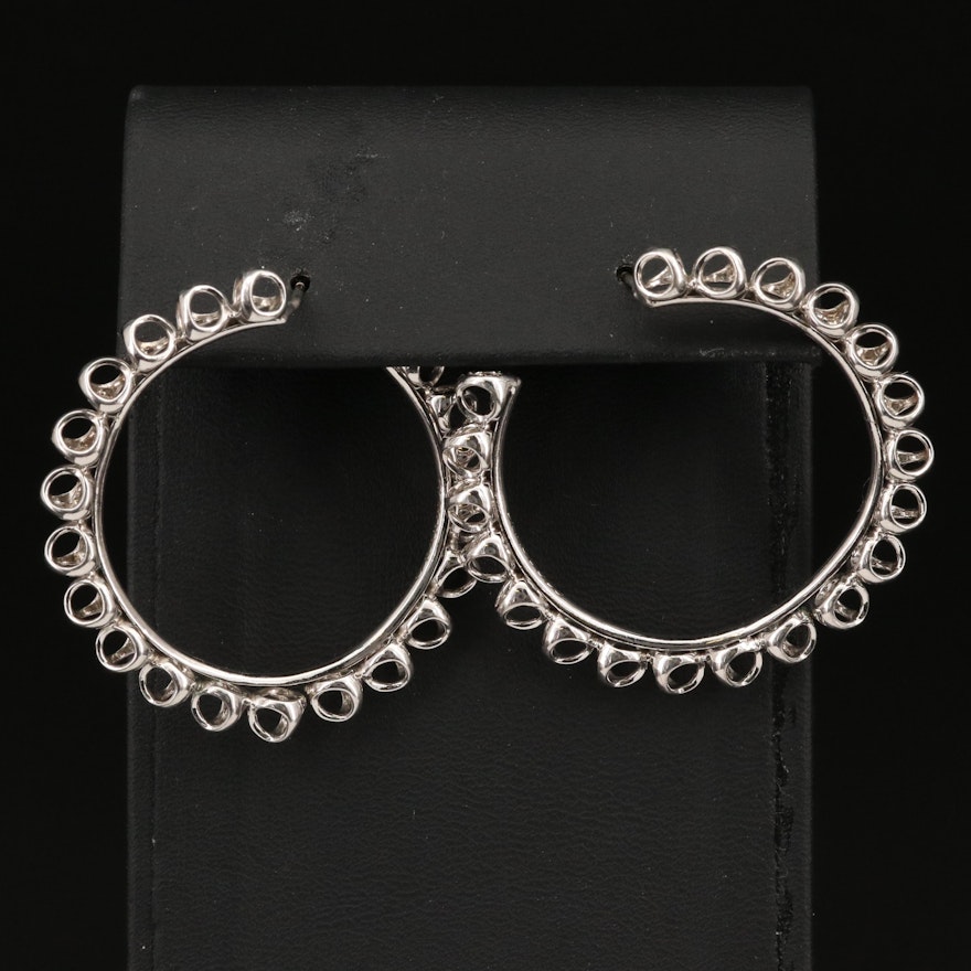 Di Modolo "Triadra Argento" Sterling Hoop Earrings