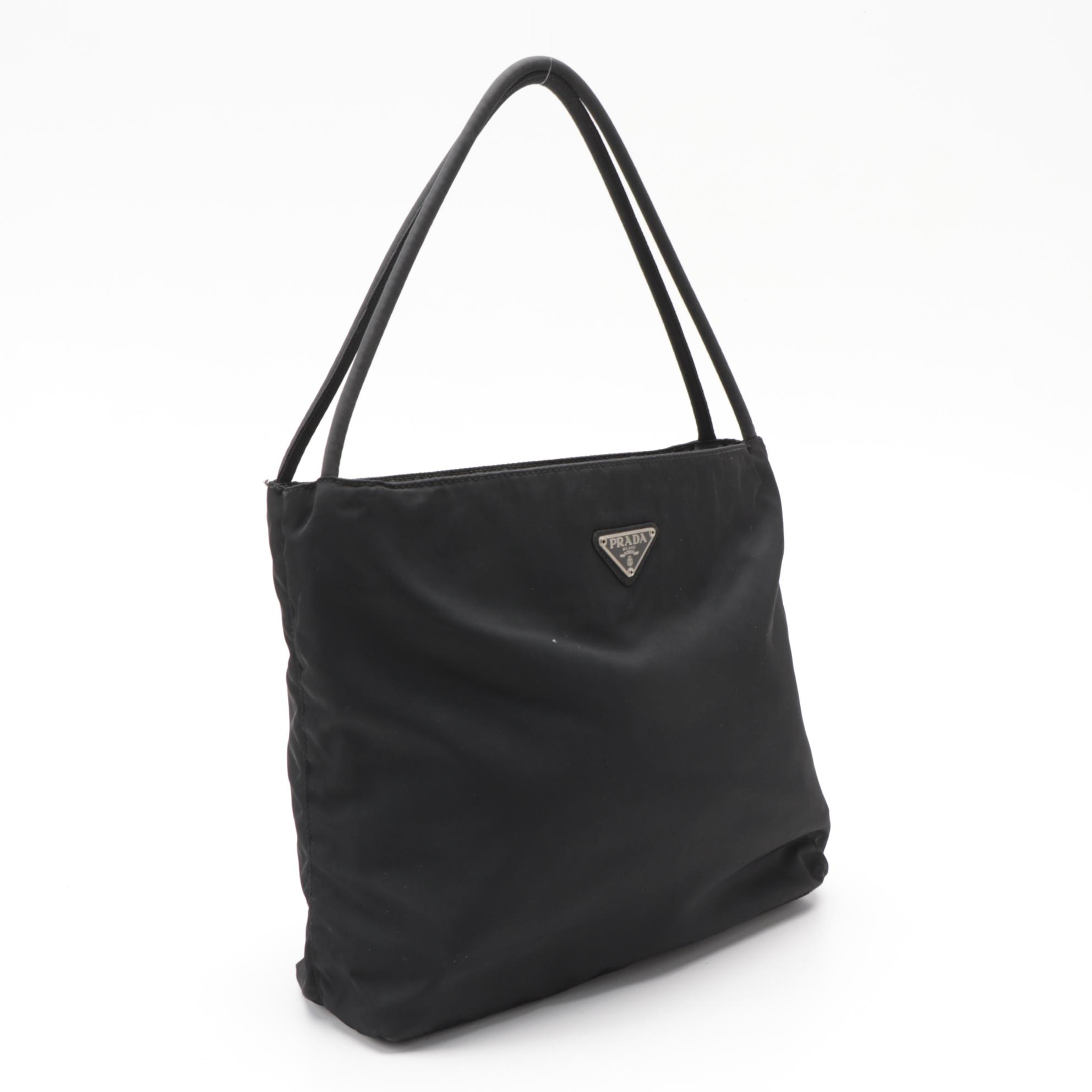 Prada Multi-Compartment Shoulder Tote in Black Tessuto Nylon