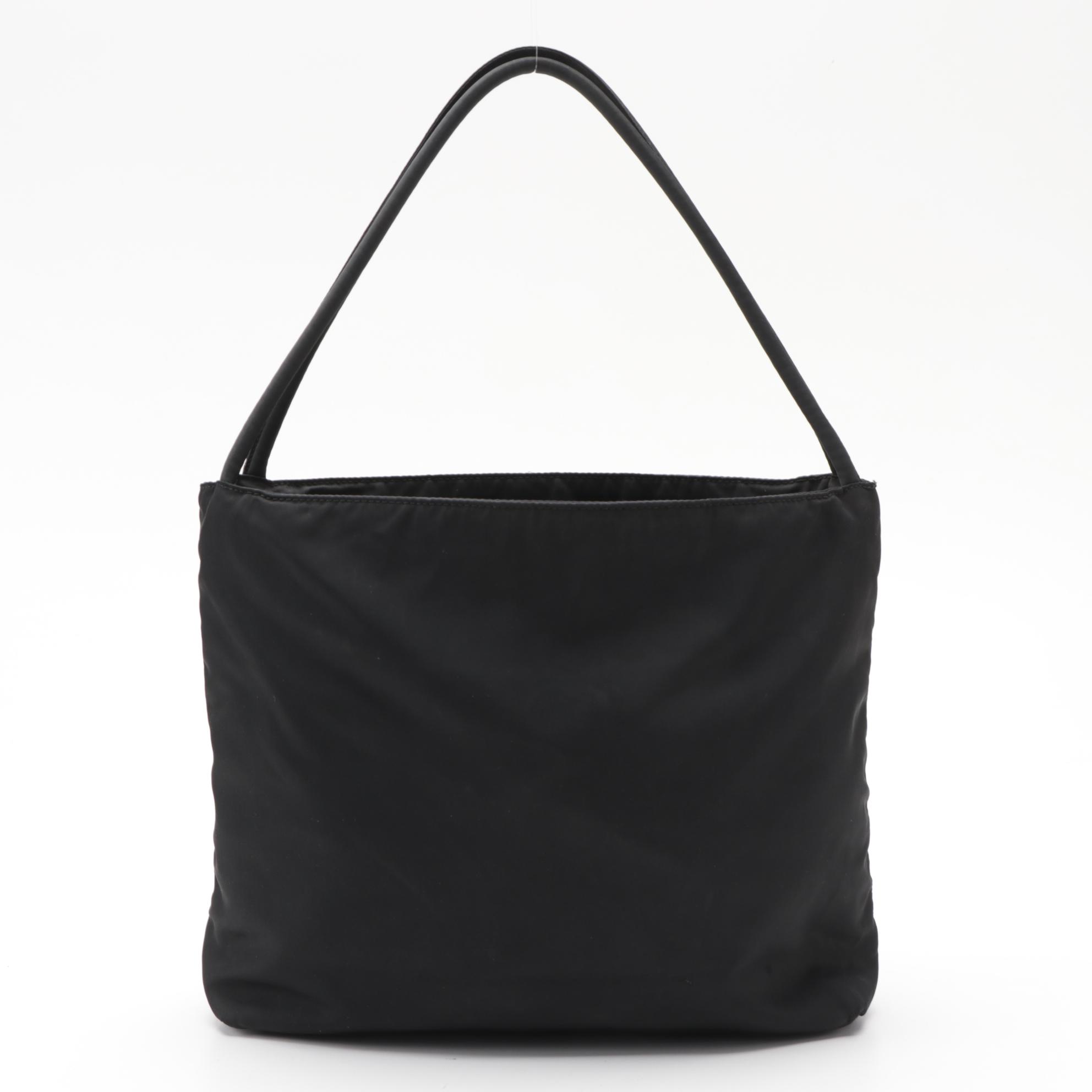 Prada Multi-Compartment Shoulder Tote in Black Tessuto Nylon