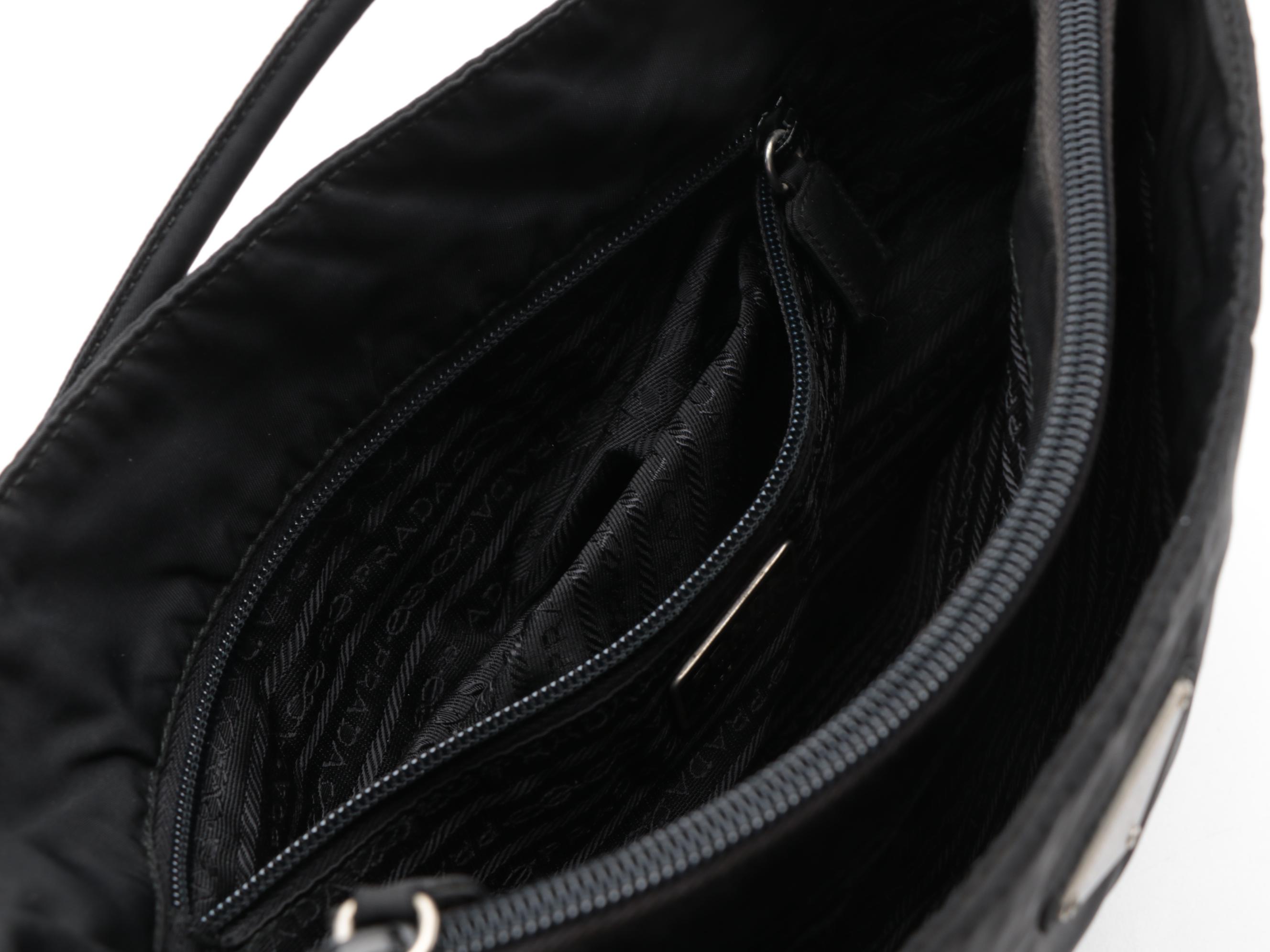 Prada Multi-Compartment Shoulder Tote in Black Tessuto Nylon