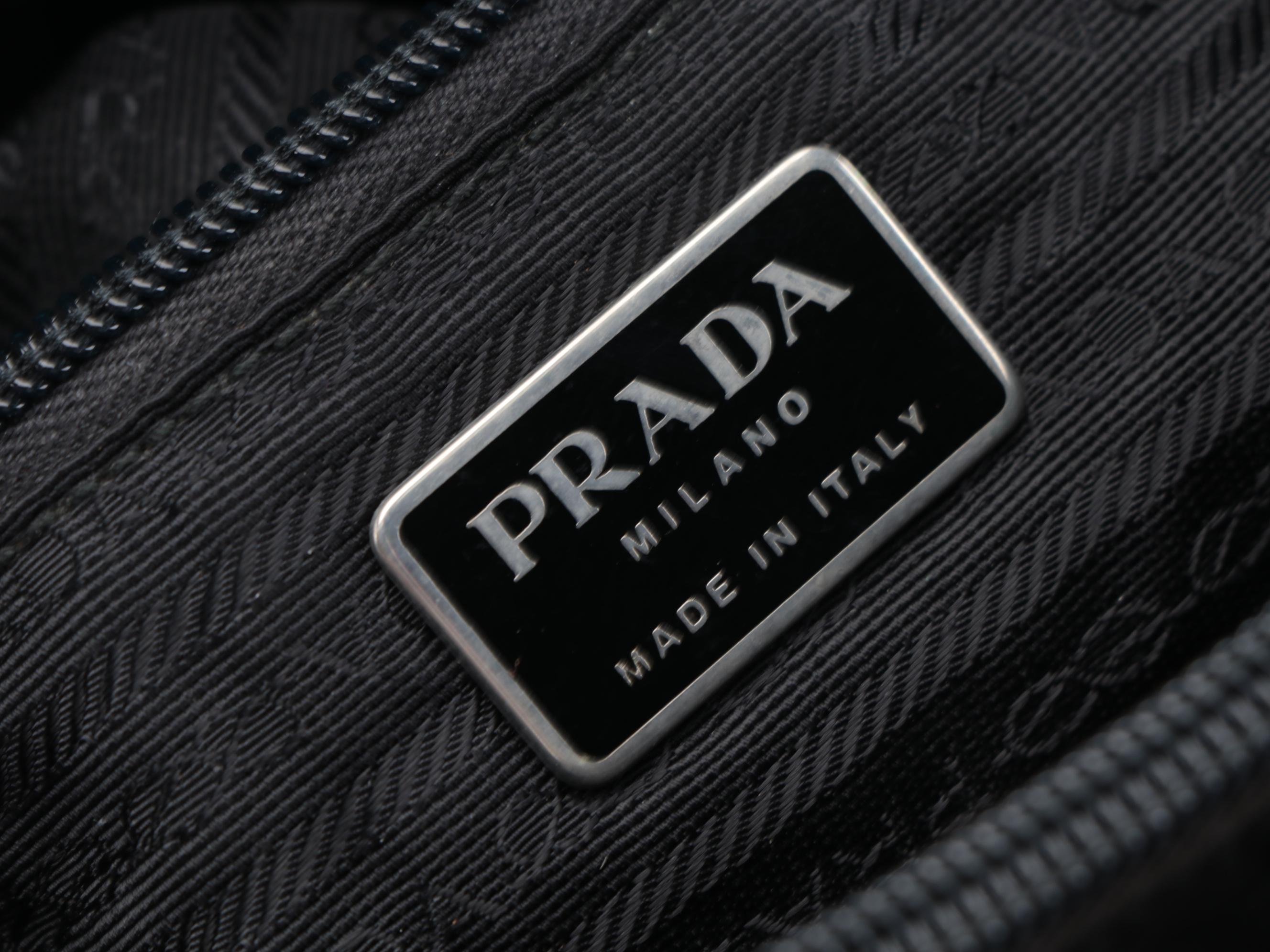 Prada Multi-Compartment Shoulder Tote in Black Tessuto Nylon