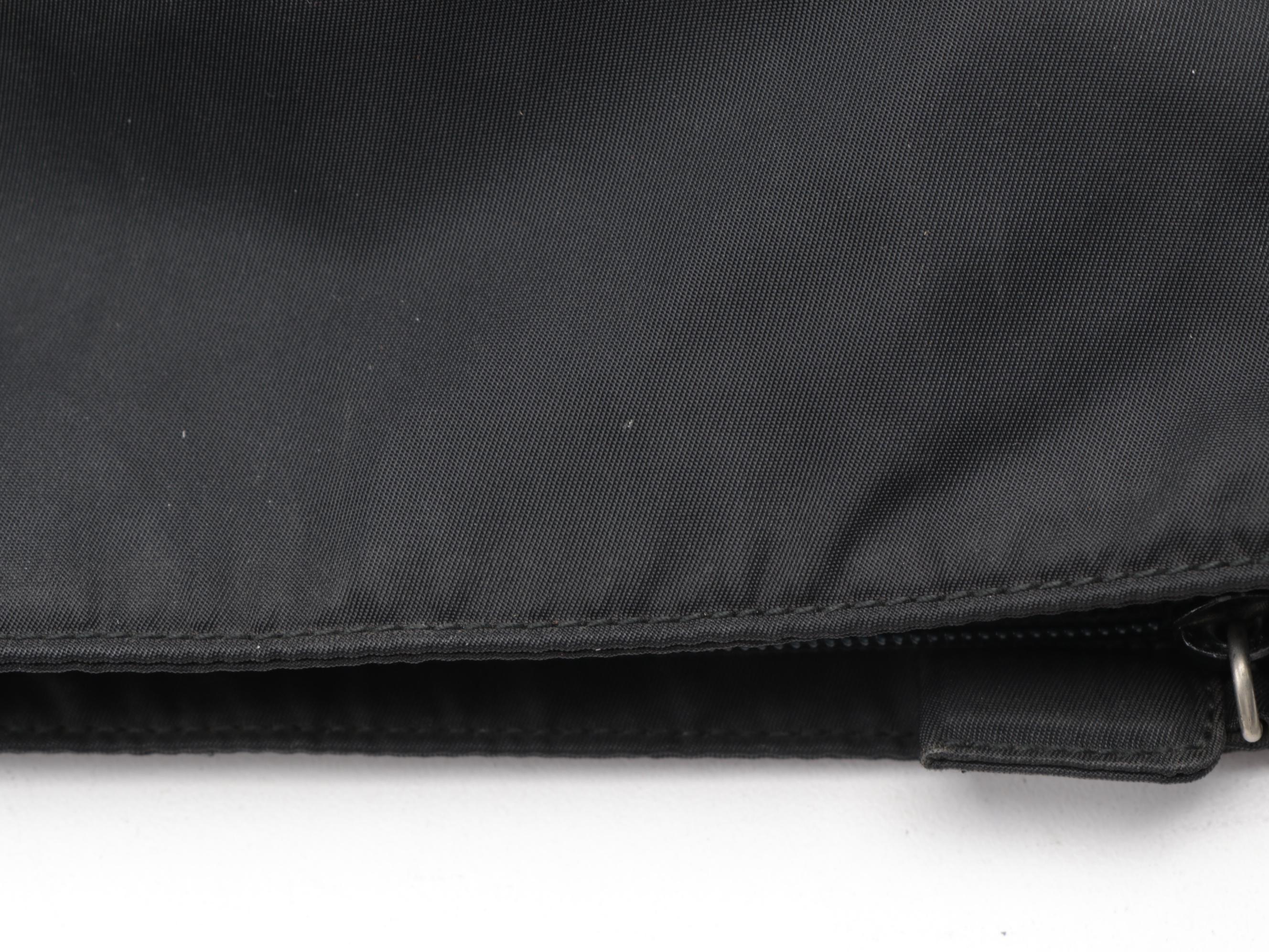 Prada Multi-Compartment Shoulder Tote in Black Tessuto Nylon
