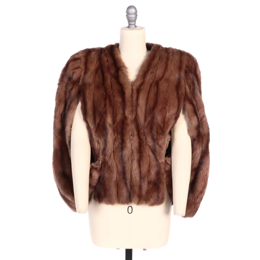 Mahogany Dyed Squirrel Fur Capelet From Hahne & Co.