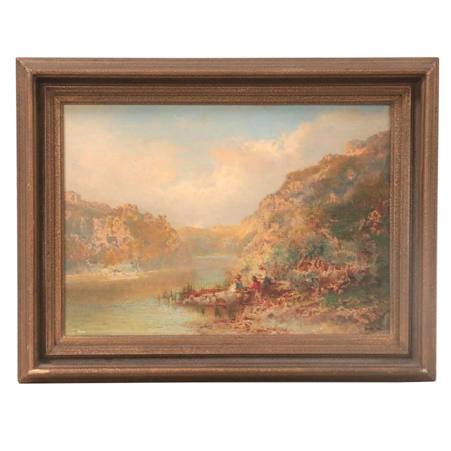 Landscape Oil Painting, circa 1885