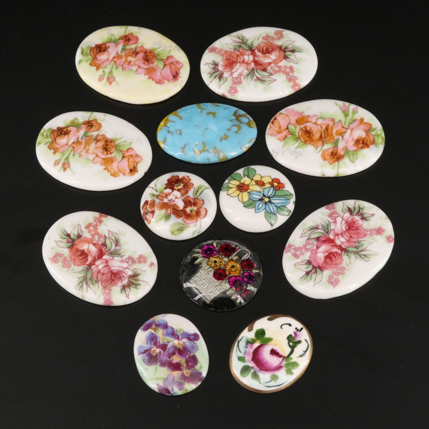 Loose Ceramic and Glass Jewelry Components