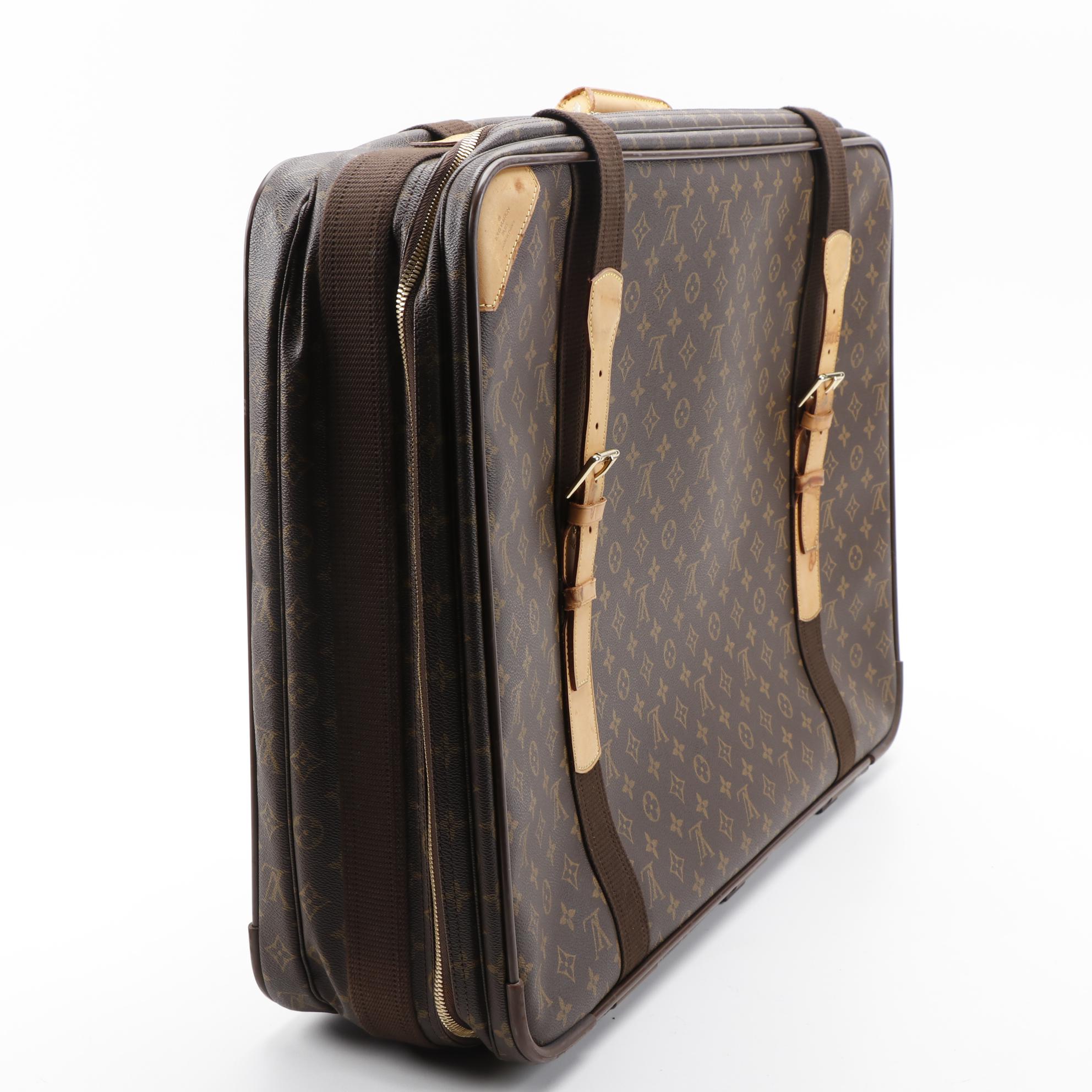 Louis Vuitton Satellite 70 Suitcase in Monogram Canvas and Vachetta Leather Trim